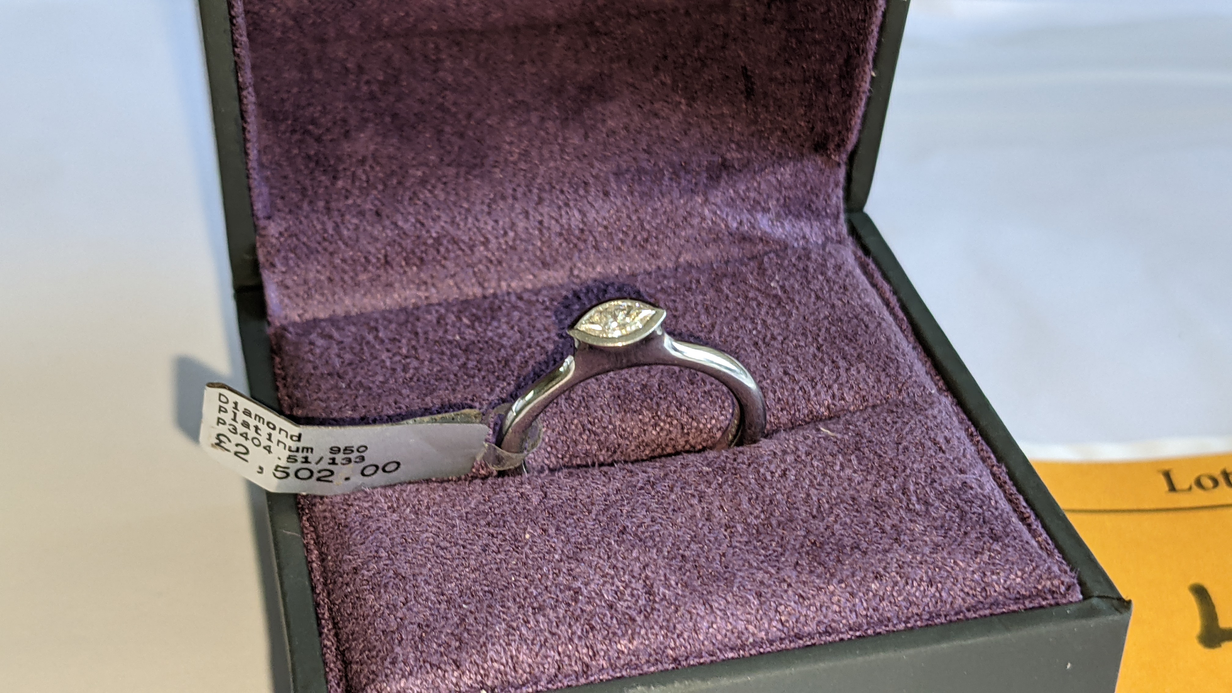 Platinum 950 & diamond ring with 0.22ct of G/VS diamond. RRP £2,502 - Image 3 of 14