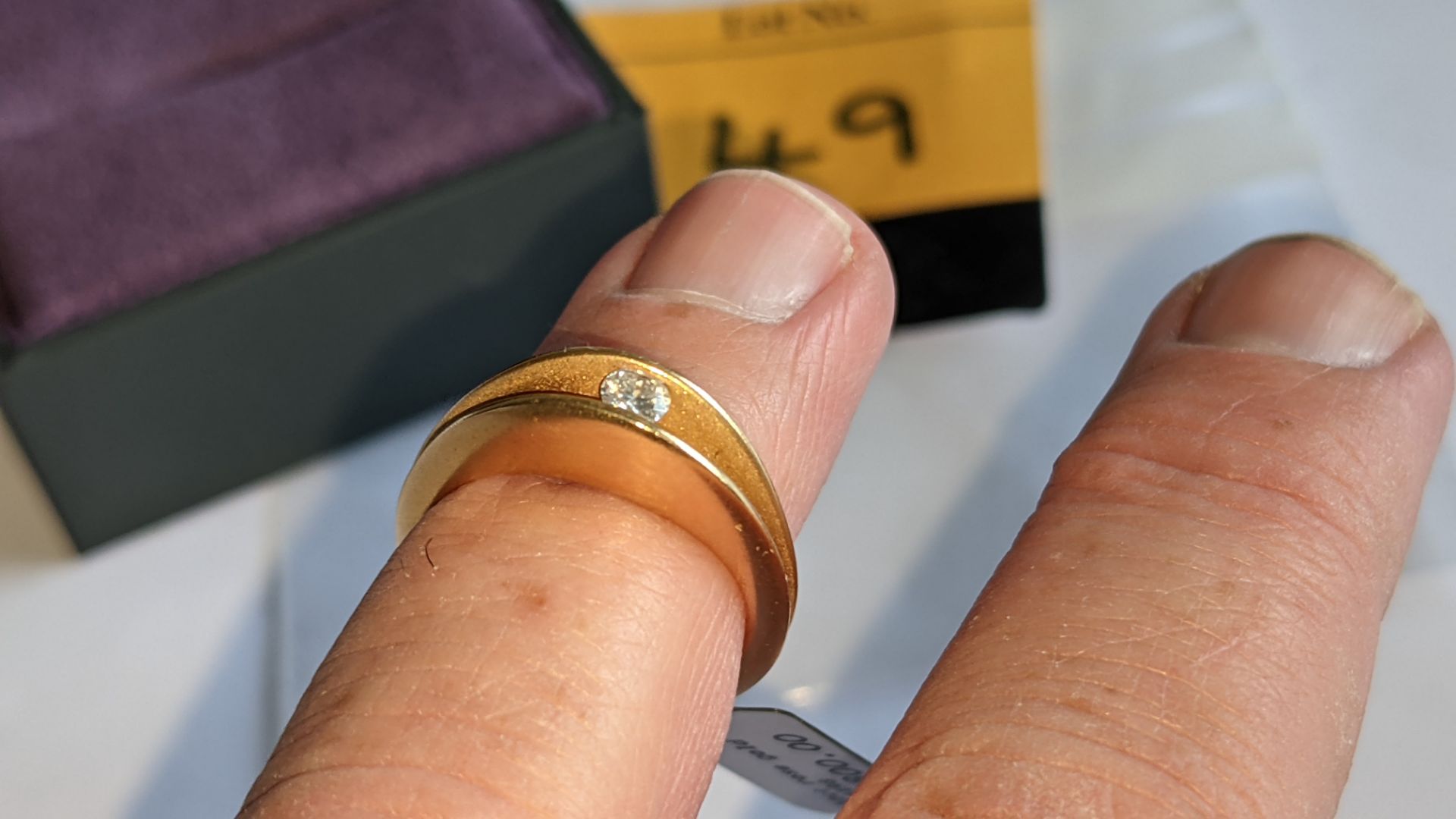 18ct rose gold ring with central stone assumed to be a diamond. RRP £2,800 - Image 13 of 18