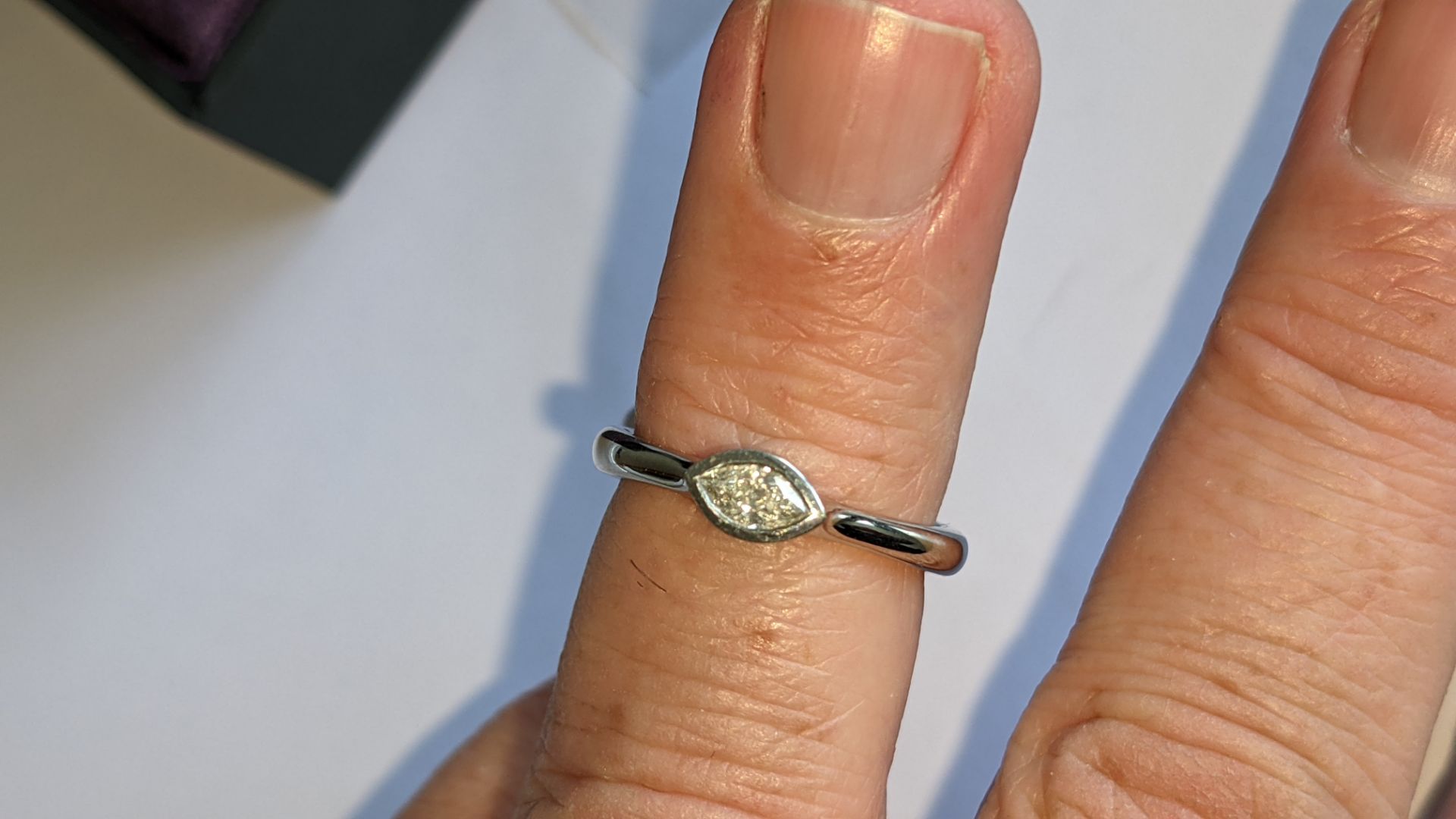 Platinum 950 & diamond ring with 0.22ct of G/VS diamond. RRP £2,502 - Image 13 of 14