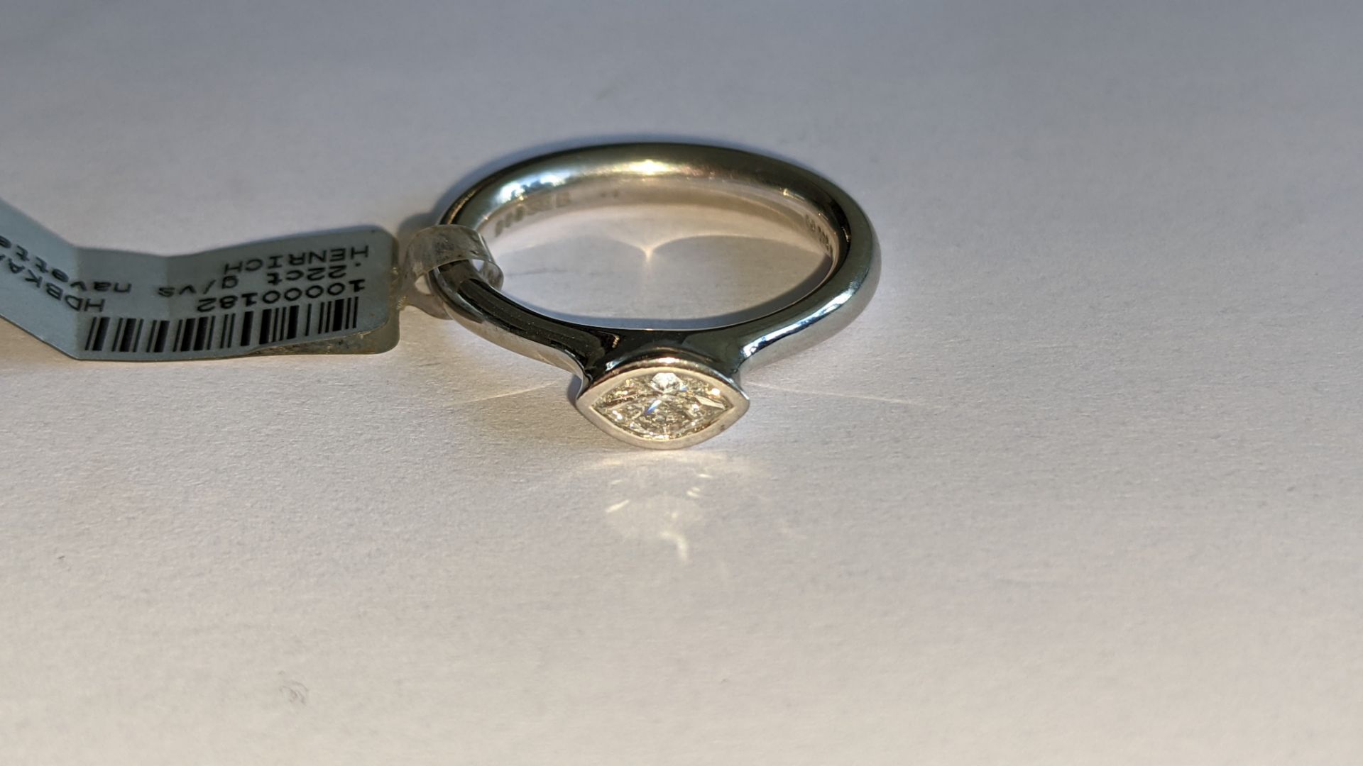 Platinum 950 & diamond ring with 0.22ct of G/VS diamond. RRP £2,502 - Image 6 of 14