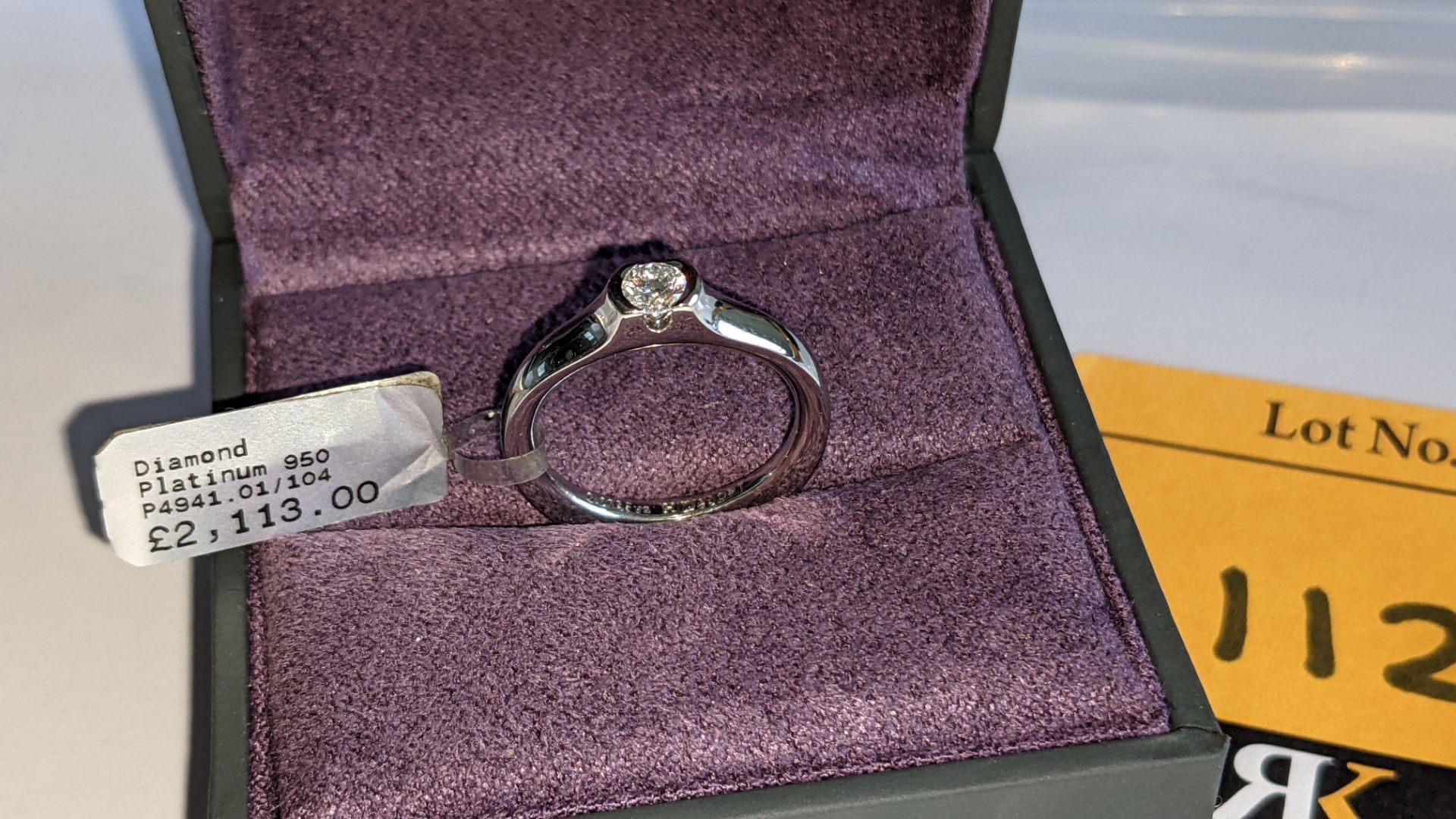 Platinum 950 & diamond ring with 0.275ct F/VS stone RRP £2,113 - Image 2 of 14