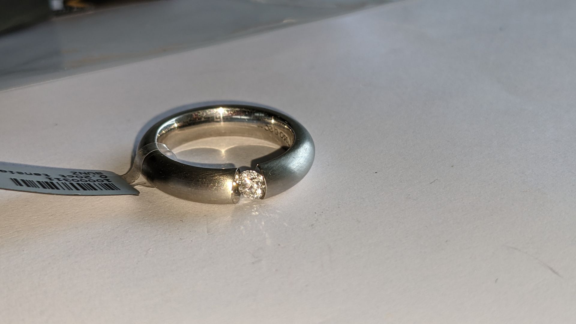 Platinum 950 & diamond ring with 0.20ct tension mounted stone RRP £4,743 - Image 11 of 18