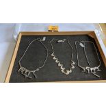 3 off assorted silver necklaces with RRPs from £179 to £225 each, combined RRP for the 3 items in th