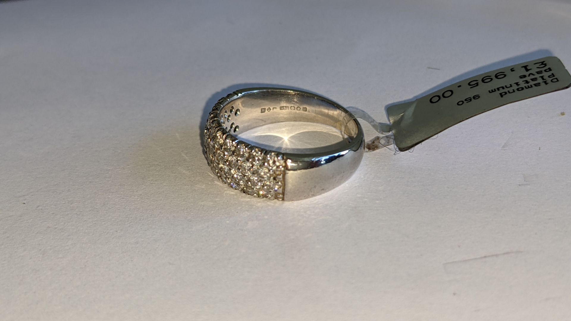 Platinum 950 & pave diamond ring. RRP £1,995 - Image 19 of 19