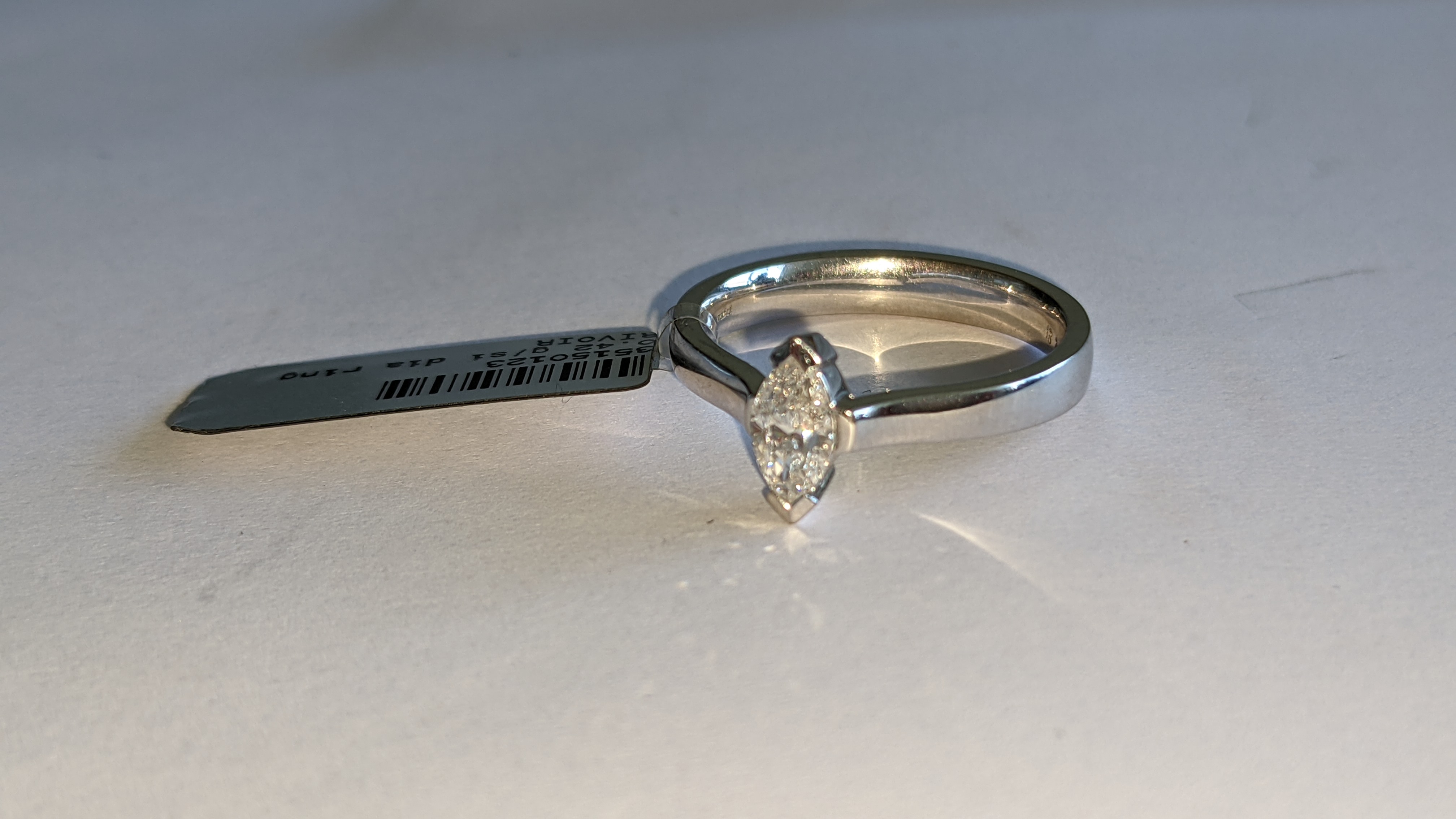 18ct white gold & diamond ring with 0.42ct diamond. RRP £2,875 - Image 6 of 14