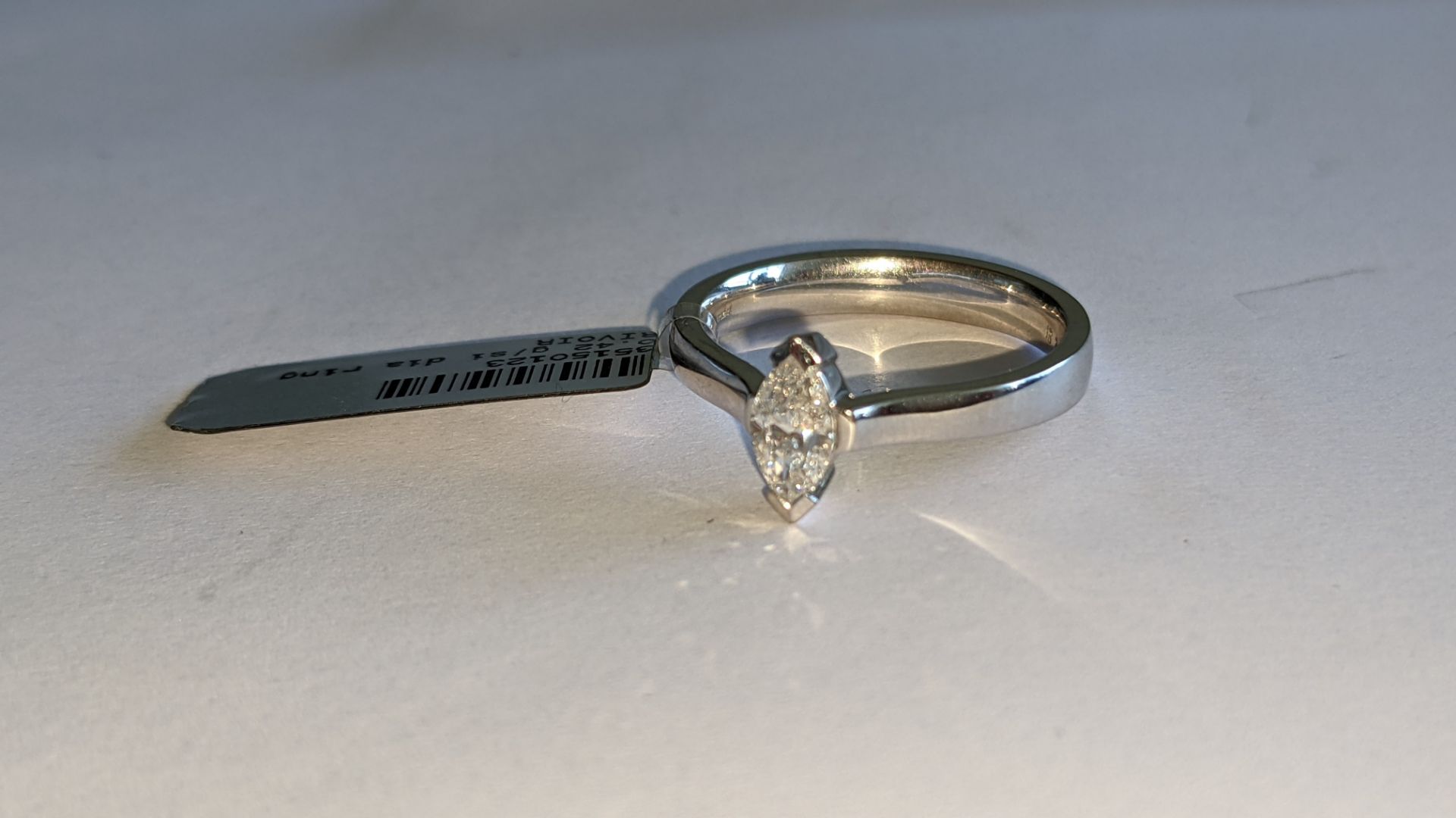 18ct white gold & diamond ring with 0.42ct diamond. RRP £2,875 - Image 6 of 14