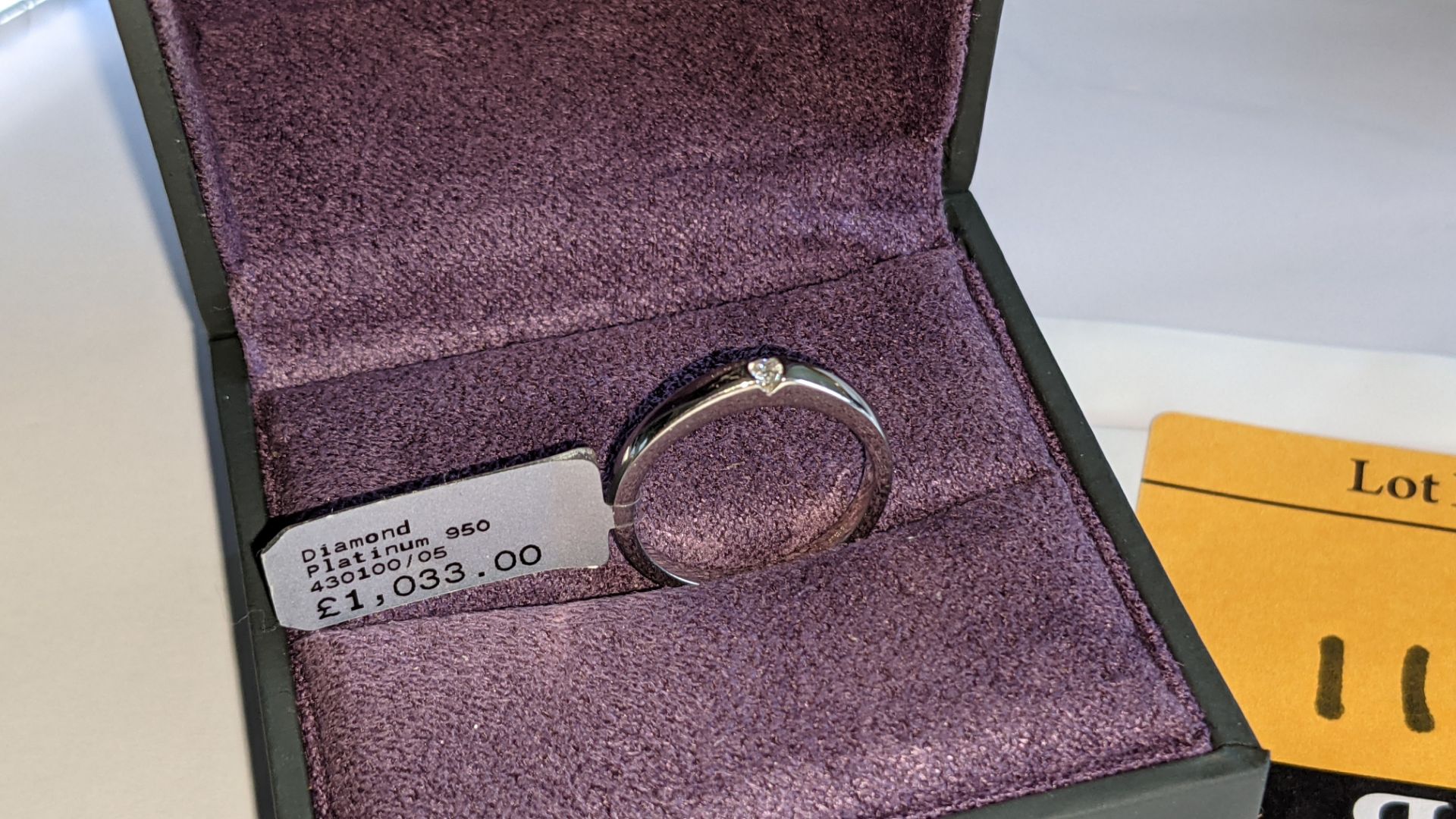 Platinum 950 ring with 0.05ct H/Si diamond. RRP £1,033 - Image 2 of 13