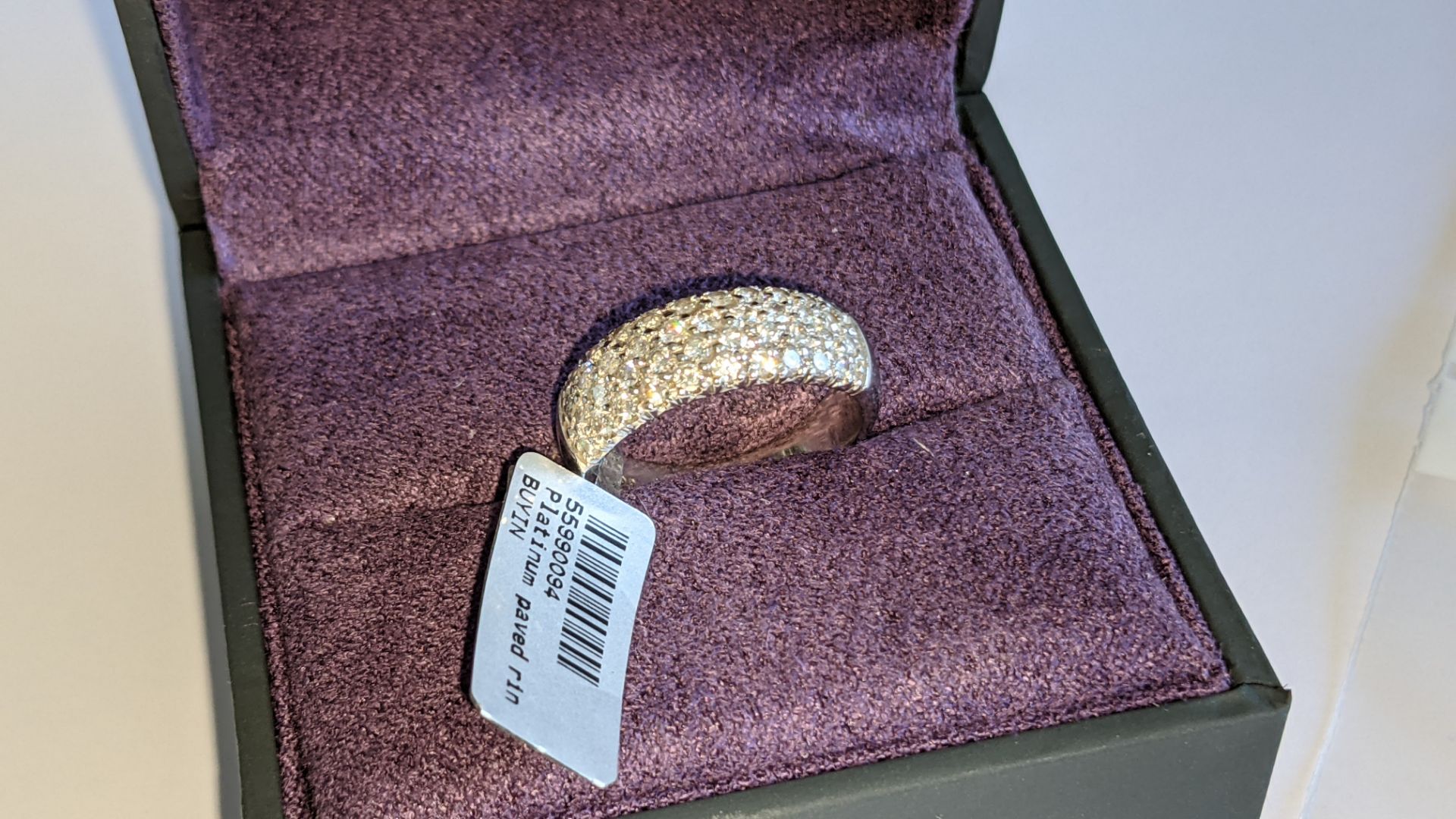 Platinum 950 & pave diamond ring. RRP £1,995 - Image 2 of 19