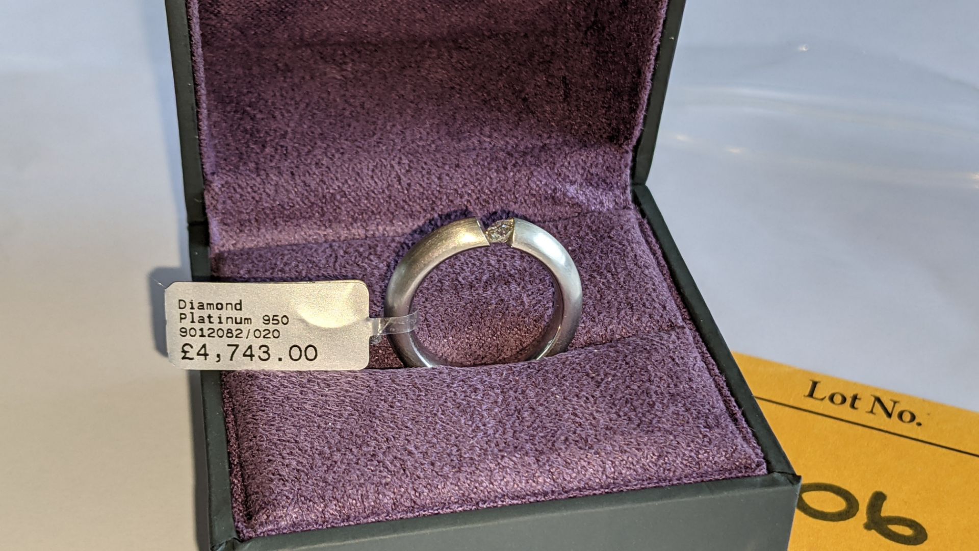 Platinum 950 & diamond ring with 0.20ct tension mounted stone RRP £4,743 - Image 5 of 18