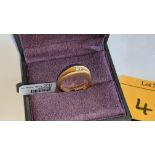 18ct rose gold ring with central stone assumed to be a diamond. RRP £2,800