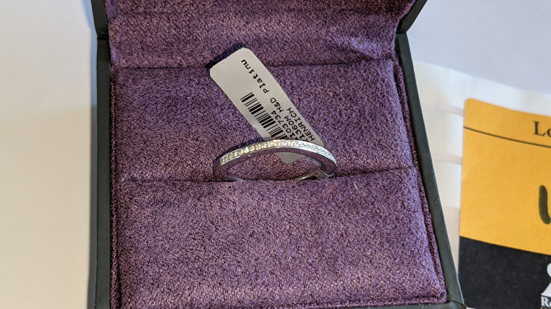 Platinum 950 ring with diamonds set into channels on 3 sides. RRP £1,729 - Image 4 of 20