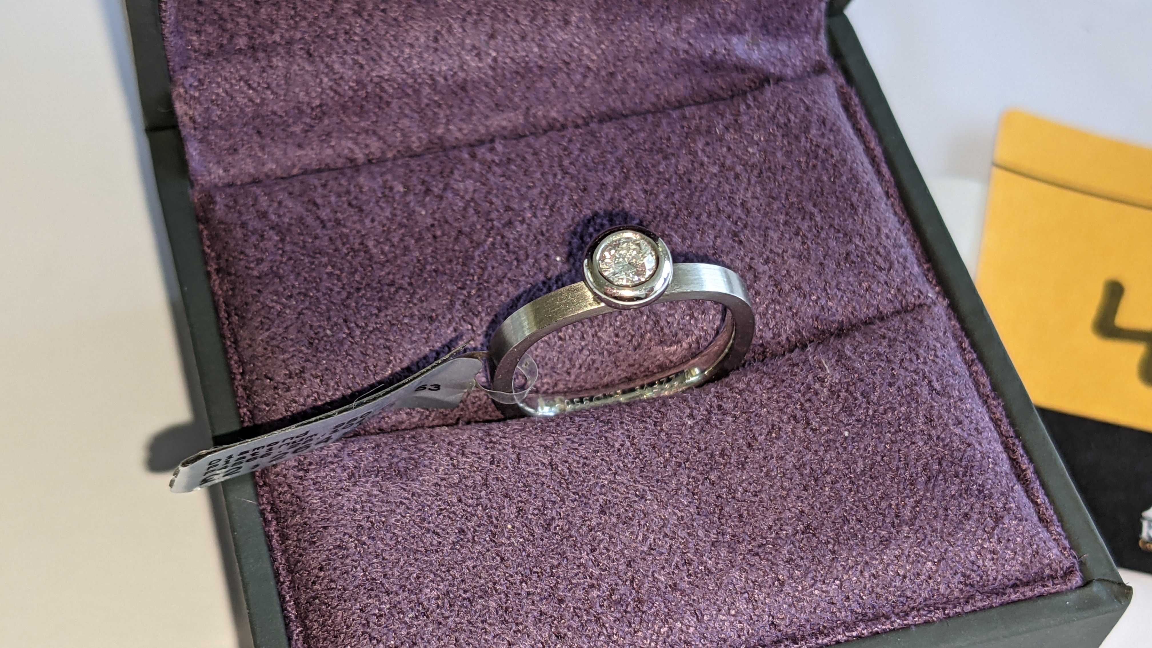 Platinum 950 & diamond ring with 0.22ct F/VS diamond. RRP £2,264 - Image 3 of 12