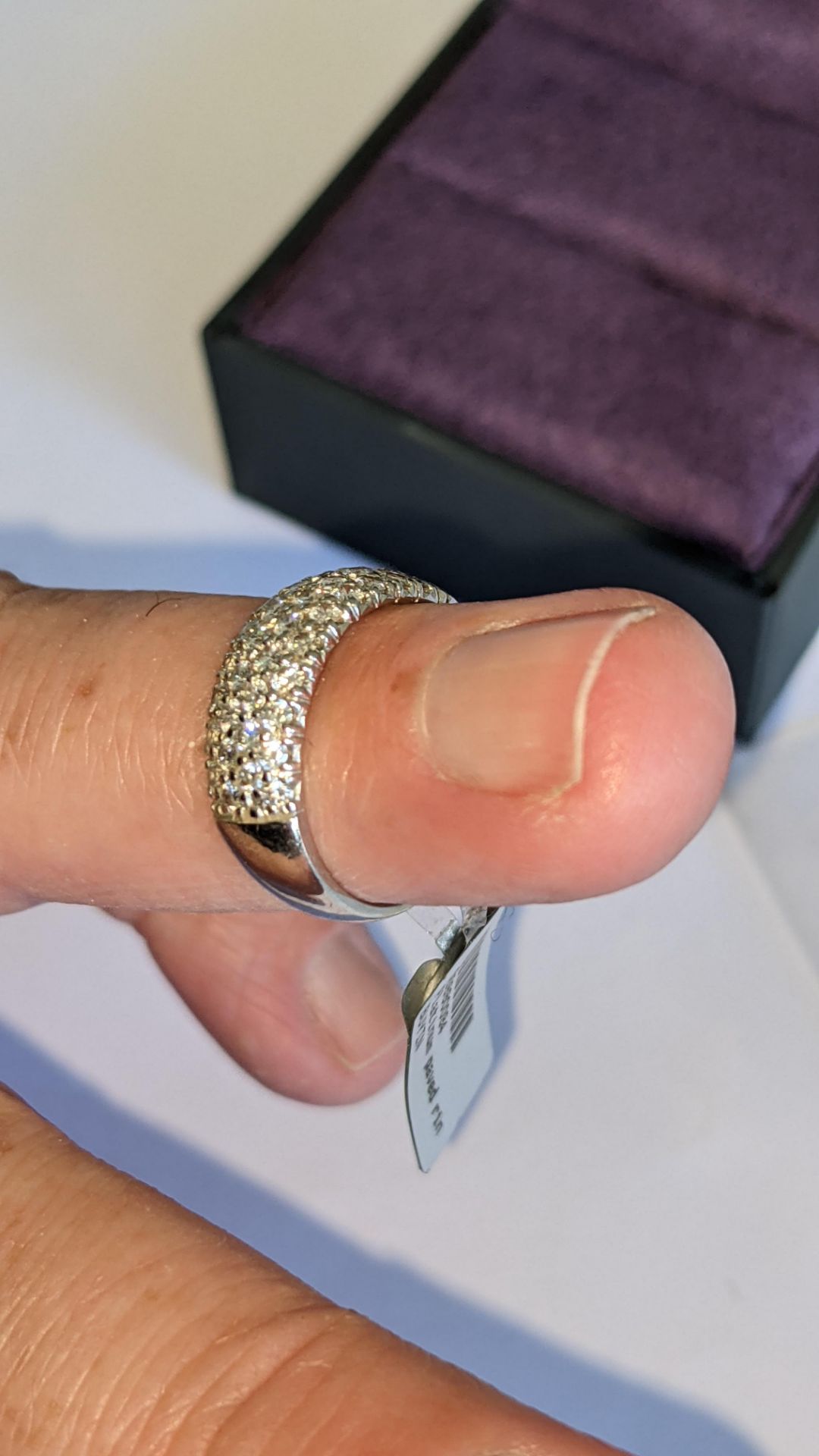 Platinum 950 & pave diamond ring. RRP £1,995 - Image 13 of 19