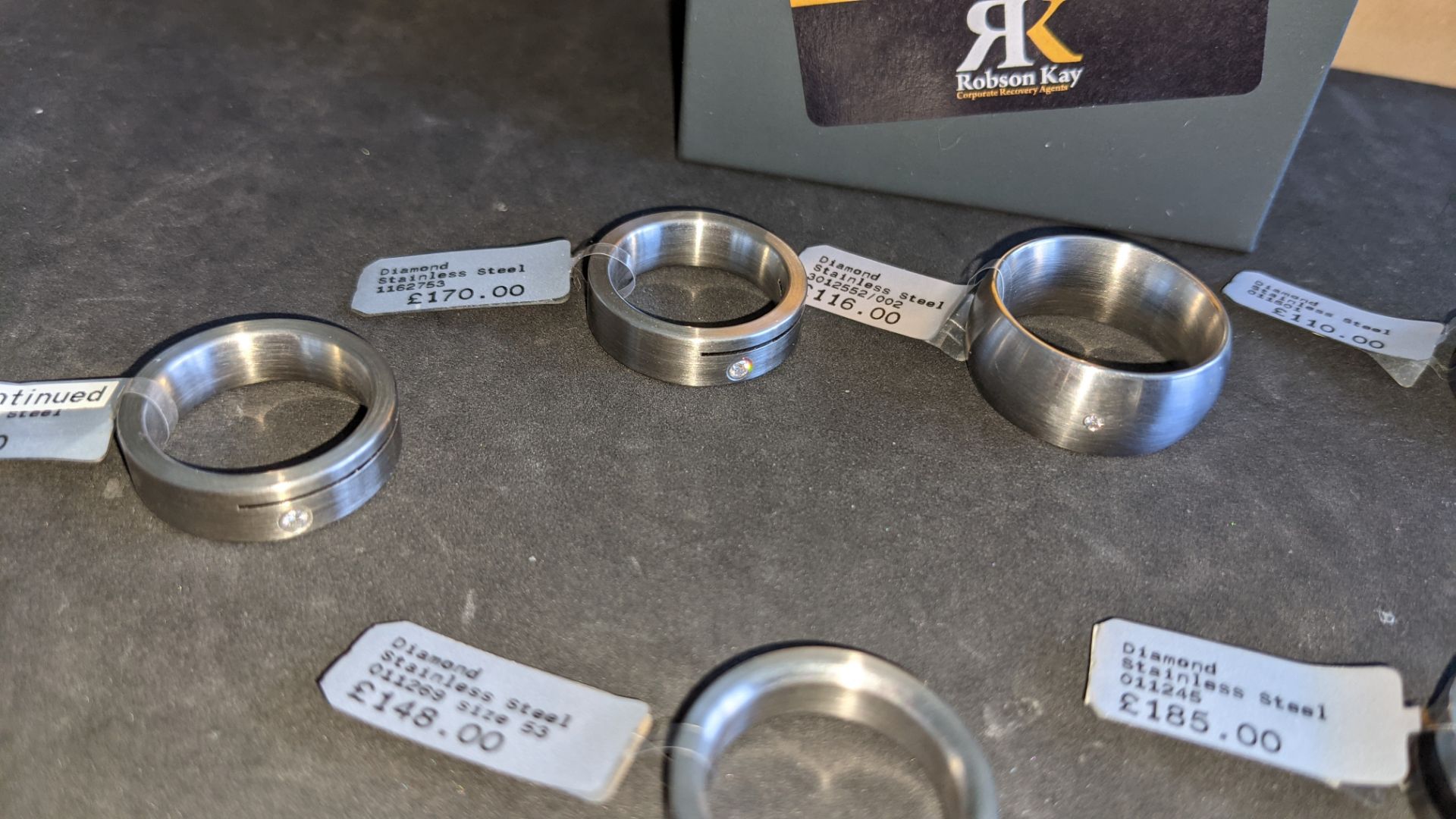 7 off assorted stainless steel & diamond rings. RRPs from £110 - £185. Total RRP £1,089 - Image 8 of 12
