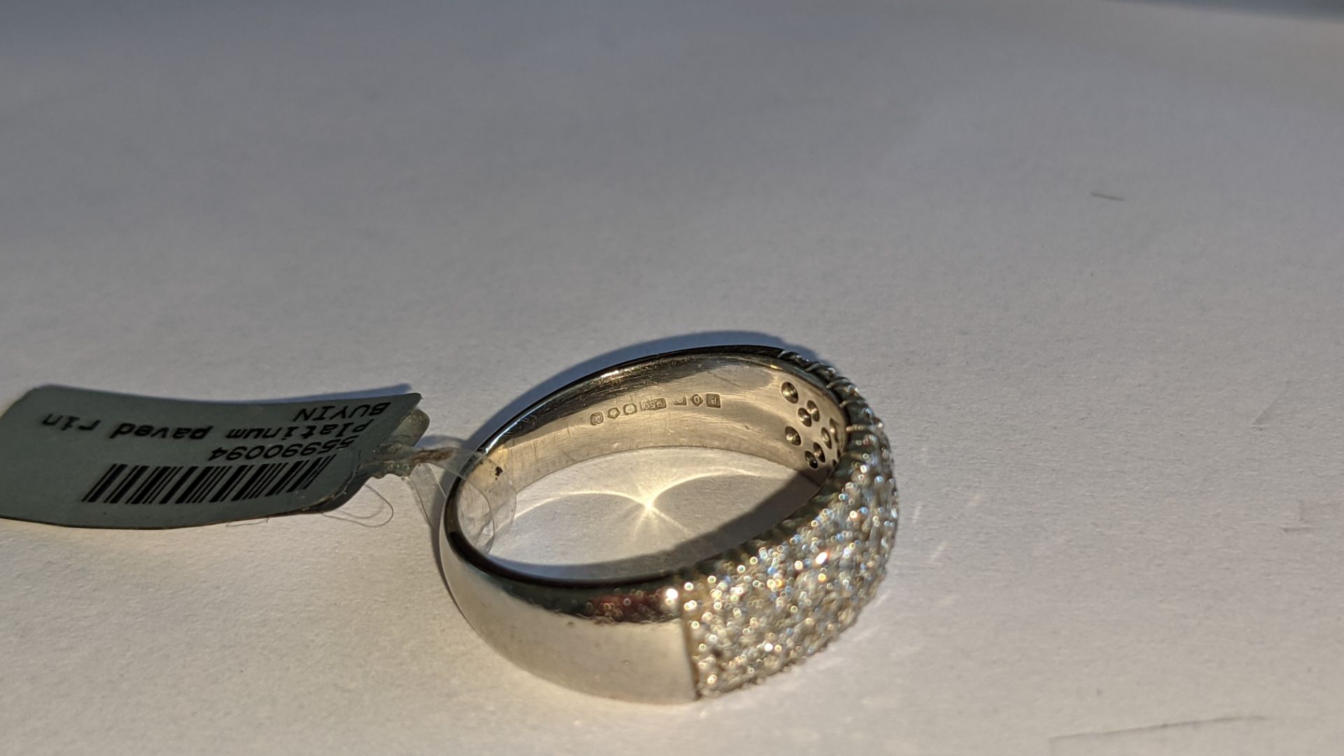 Platinum 950 & pave diamond ring. RRP £1,995 - Image 15 of 19