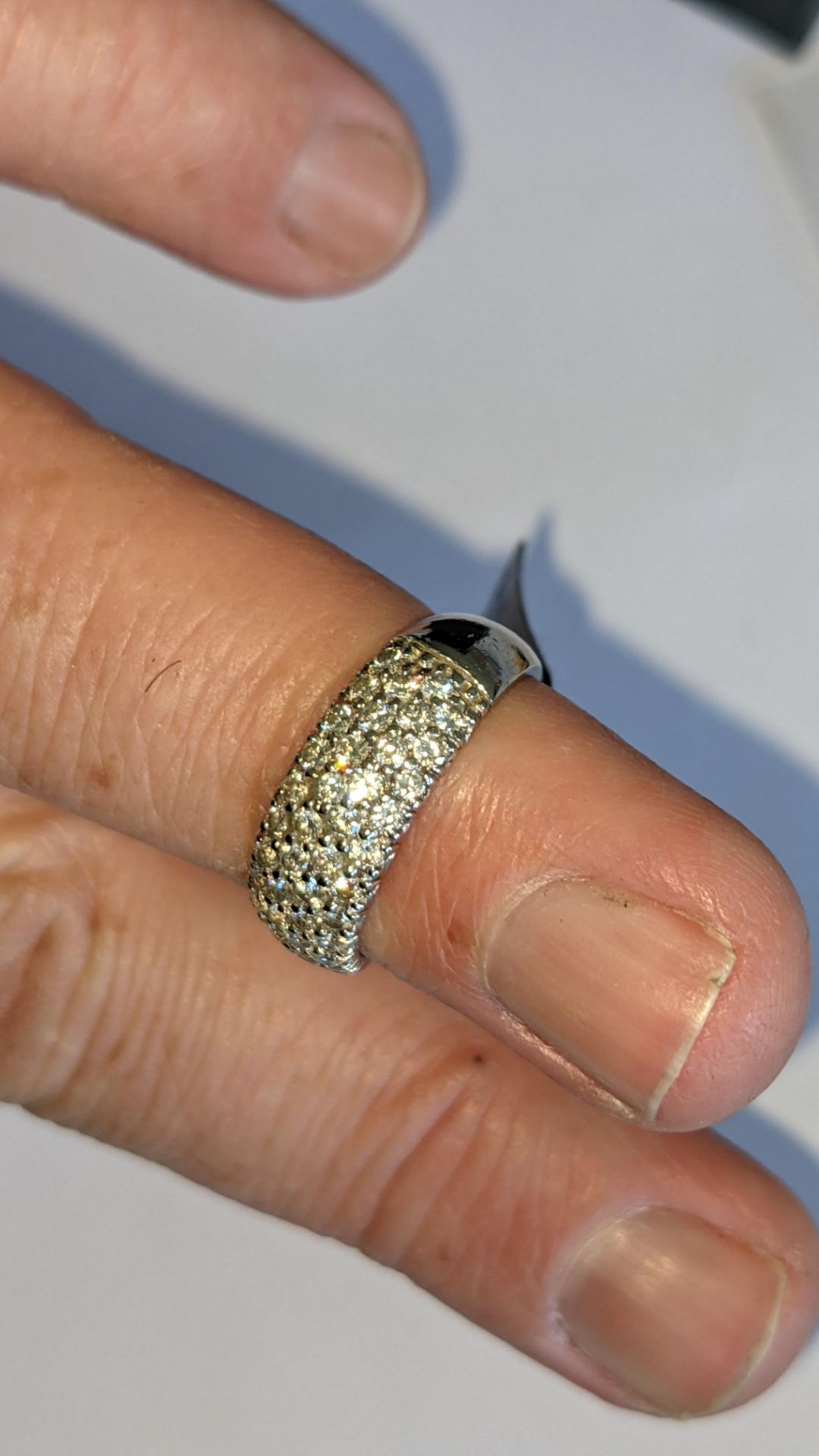 Platinum 950 & pave diamond ring. RRP £1,995 - Image 14 of 19