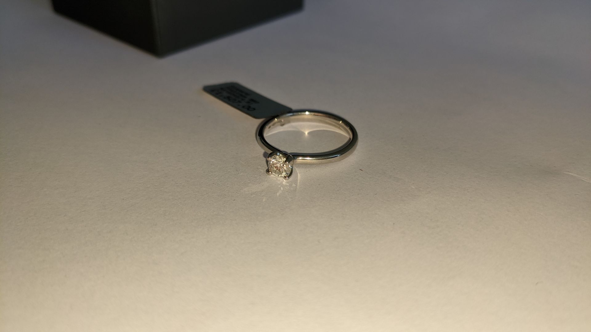 Single stone diamond & platinum 950 ring with 0.35ct H/Si diamond, RRP £1,507 - Image 12 of 29