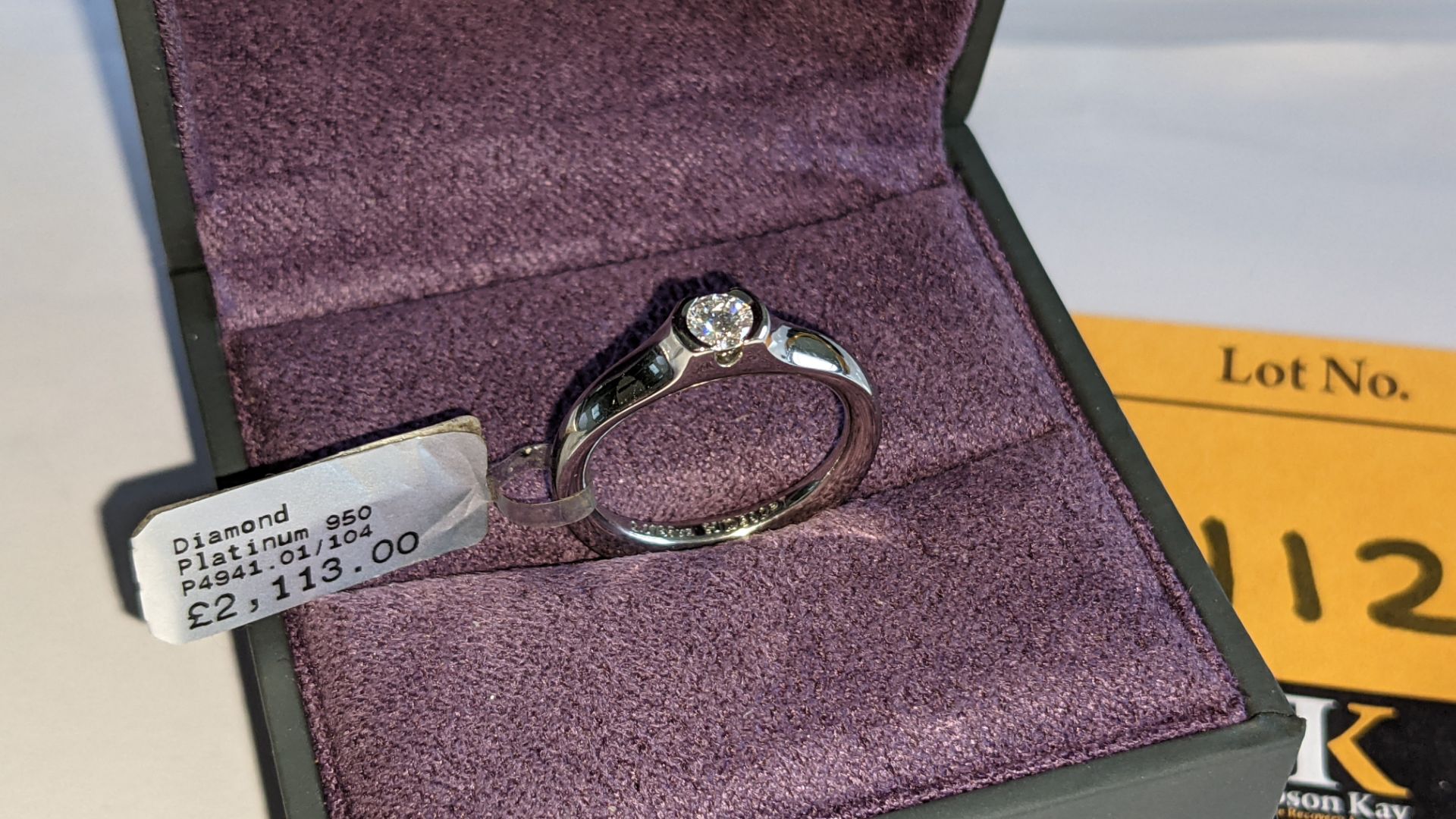 Platinum 950 & diamond ring with 0.275ct F/VS stone RRP £2,113 - Image 3 of 14