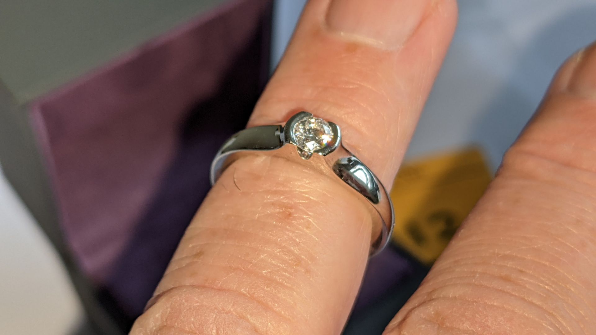Platinum 950 & diamond ring with 0.275ct F/VS stone RRP £2,113 - Image 12 of 14