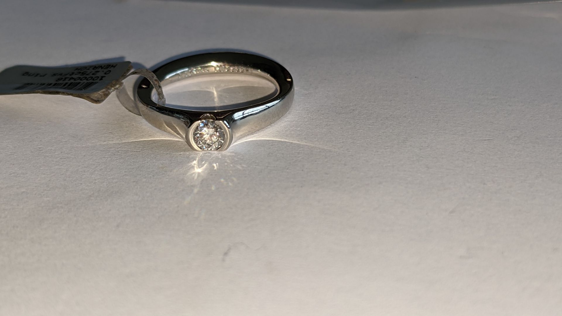 Platinum 950 & diamond ring with 0.275ct F/VS stone RRP £2,113 - Image 8 of 14