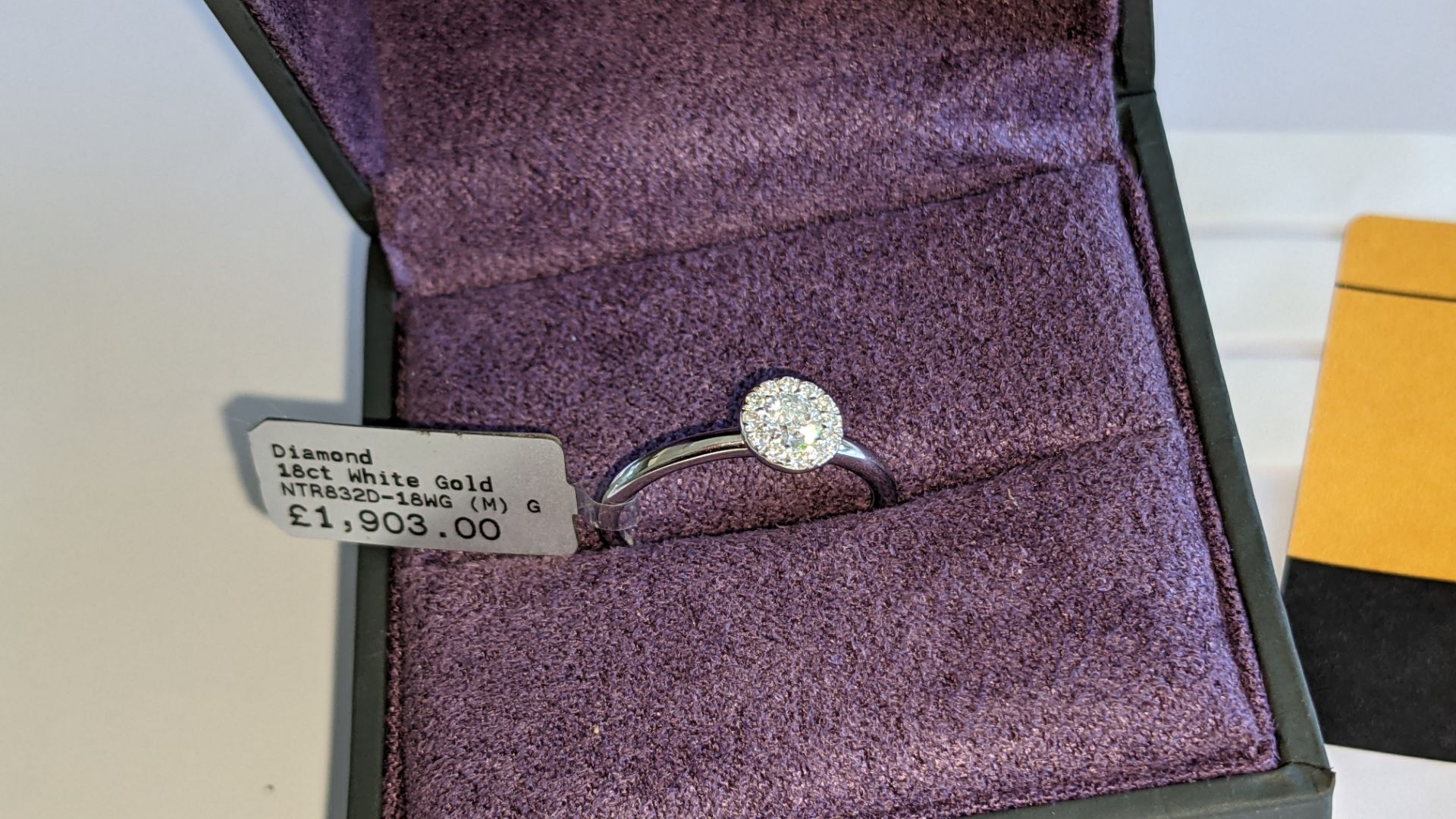18ct white gold diamond cluster ring 0.34ct. RRP £1,903 - Image 3 of 15
