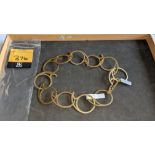 Silver & 18ct gold plated loop chain necklace RRP £763