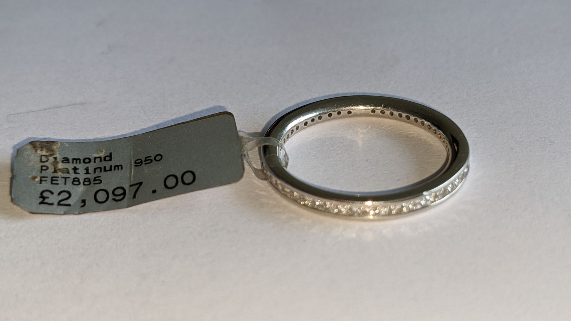 Eternity ring in Platinum 950 with 0.62ct of diamonds. RRP £2,097 - Image 3 of 14