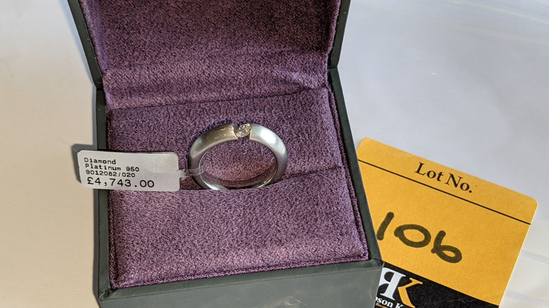 Platinum 950 & diamond ring with 0.20ct tension mounted stone RRP £4,743 - Image 2 of 18