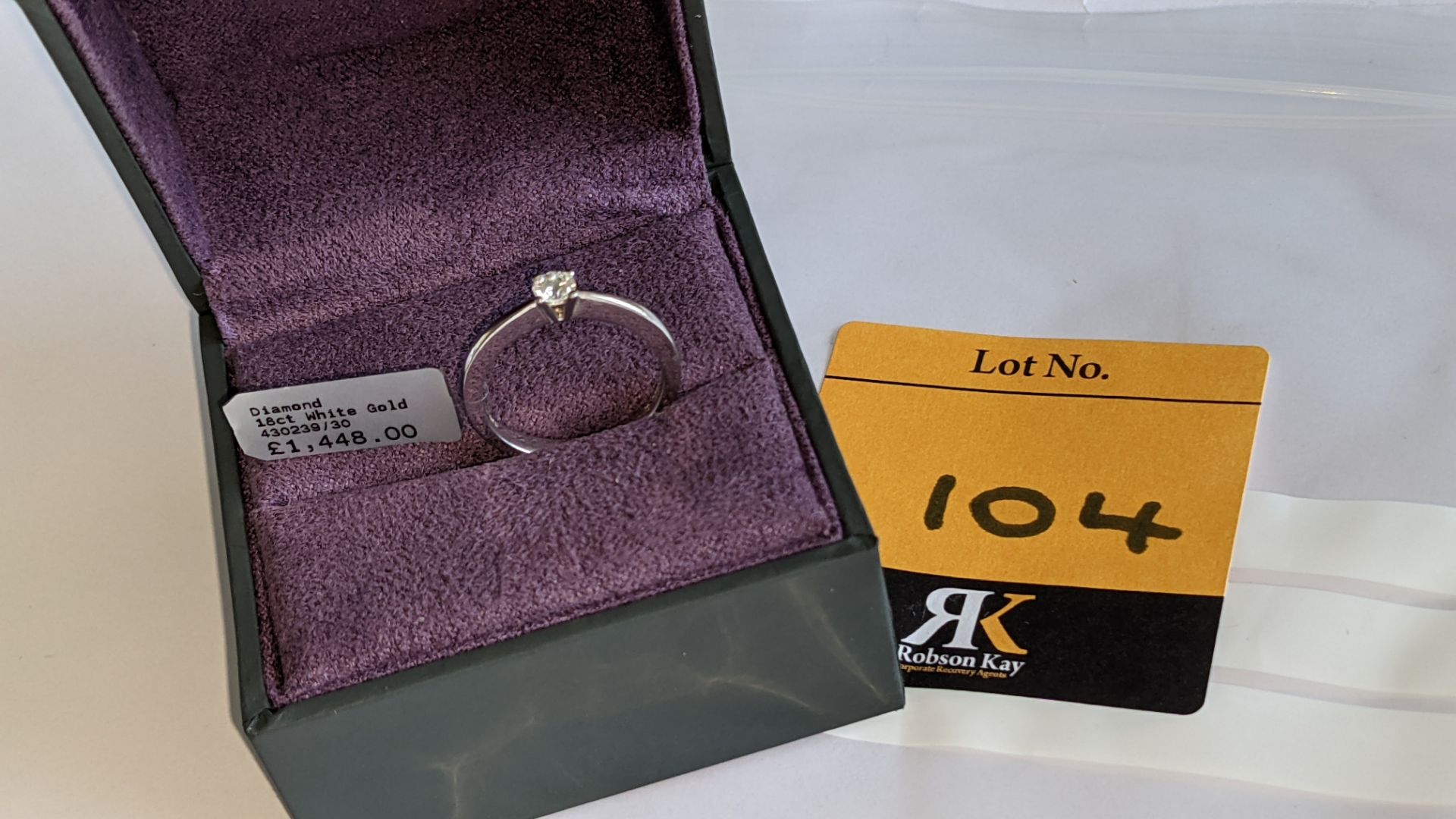 18ct white gold & diamond ring with 0.30ct H/Si stone RRP £1,448 - Image 5 of 15