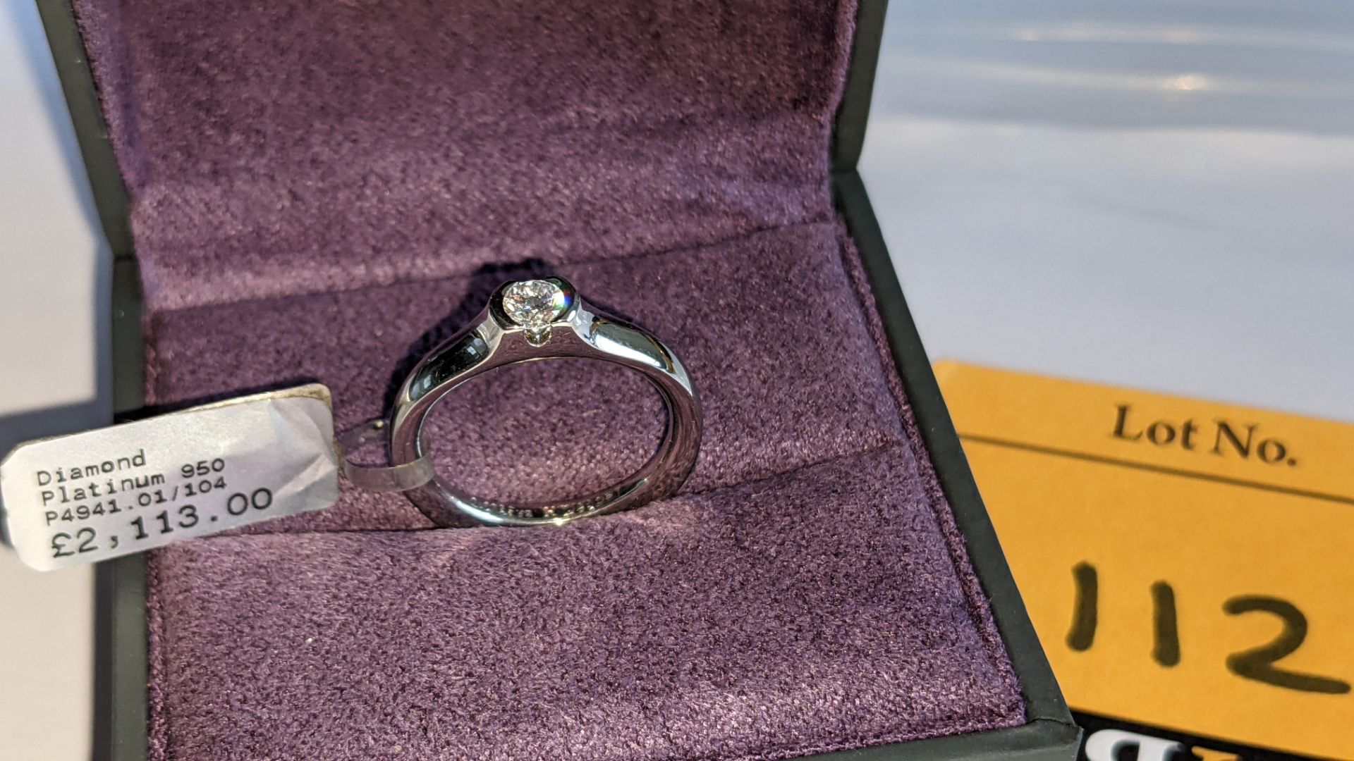 Platinum 950 & diamond ring with 0.275ct F/VS stone RRP £2,113