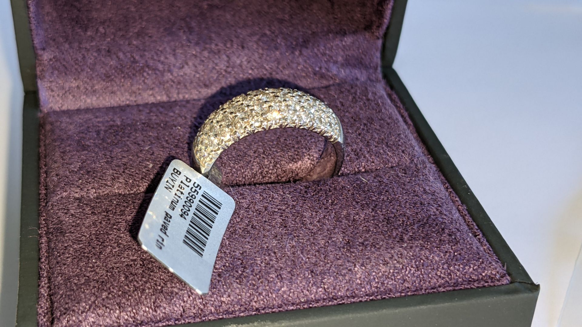 Platinum 950 & pave diamond ring. RRP £1,995 - Image 6 of 19