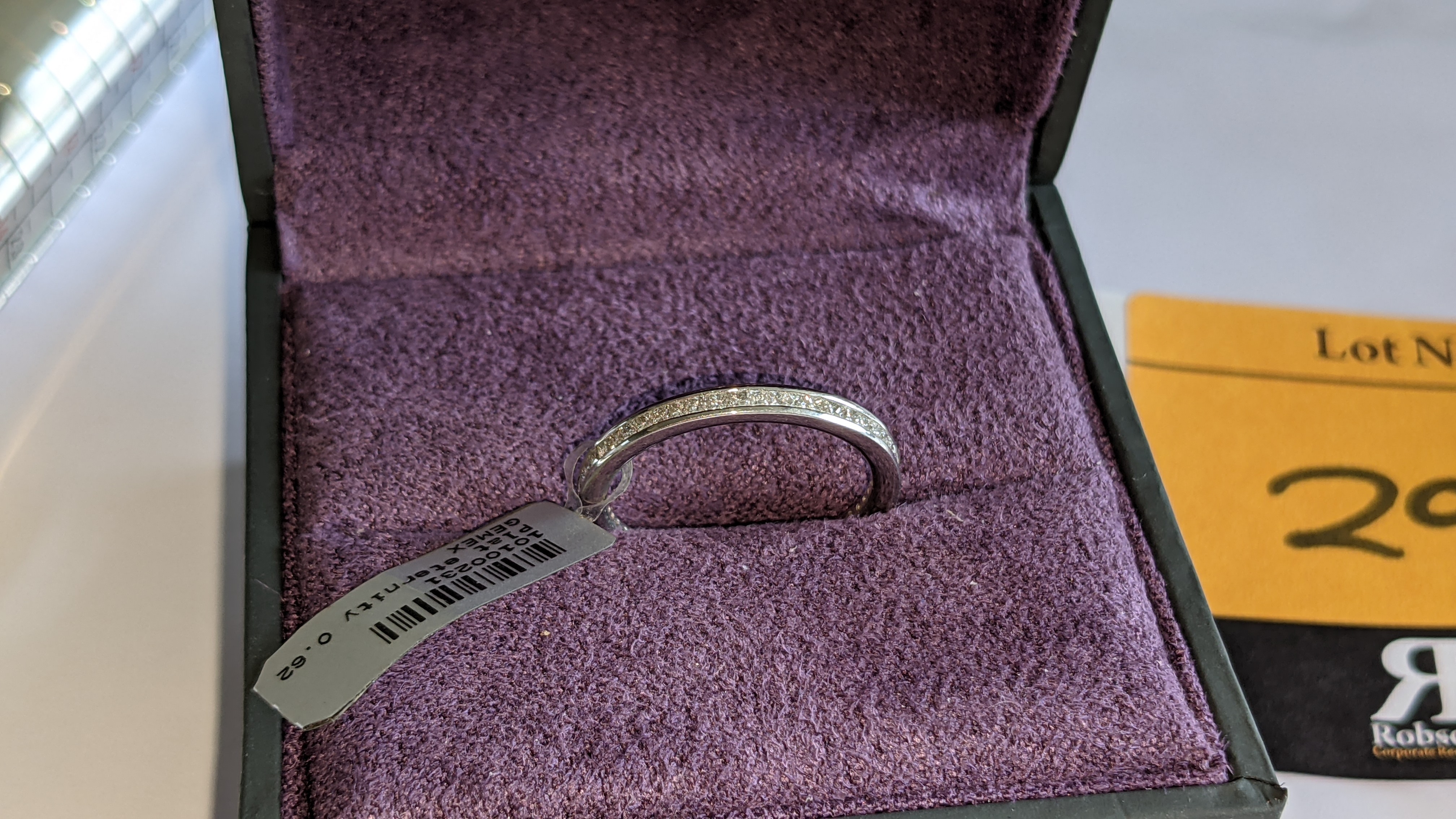Eternity ring in Platinum 950 with 0.62ct of diamonds. RRP £2,097