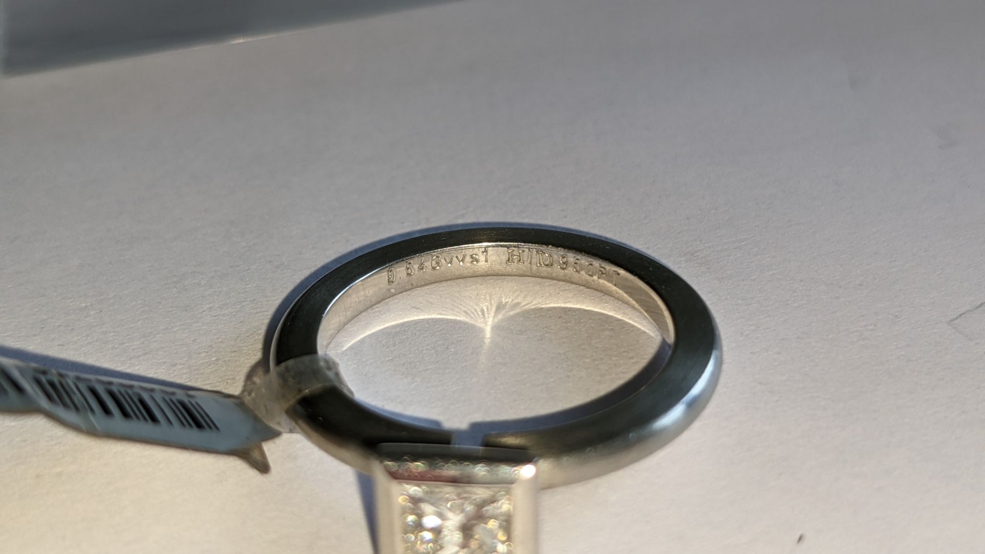 Platinum 950 & diamond ring with 0.54ct central stone. Includes GIA diamond certification indicatin - Image 9 of 22