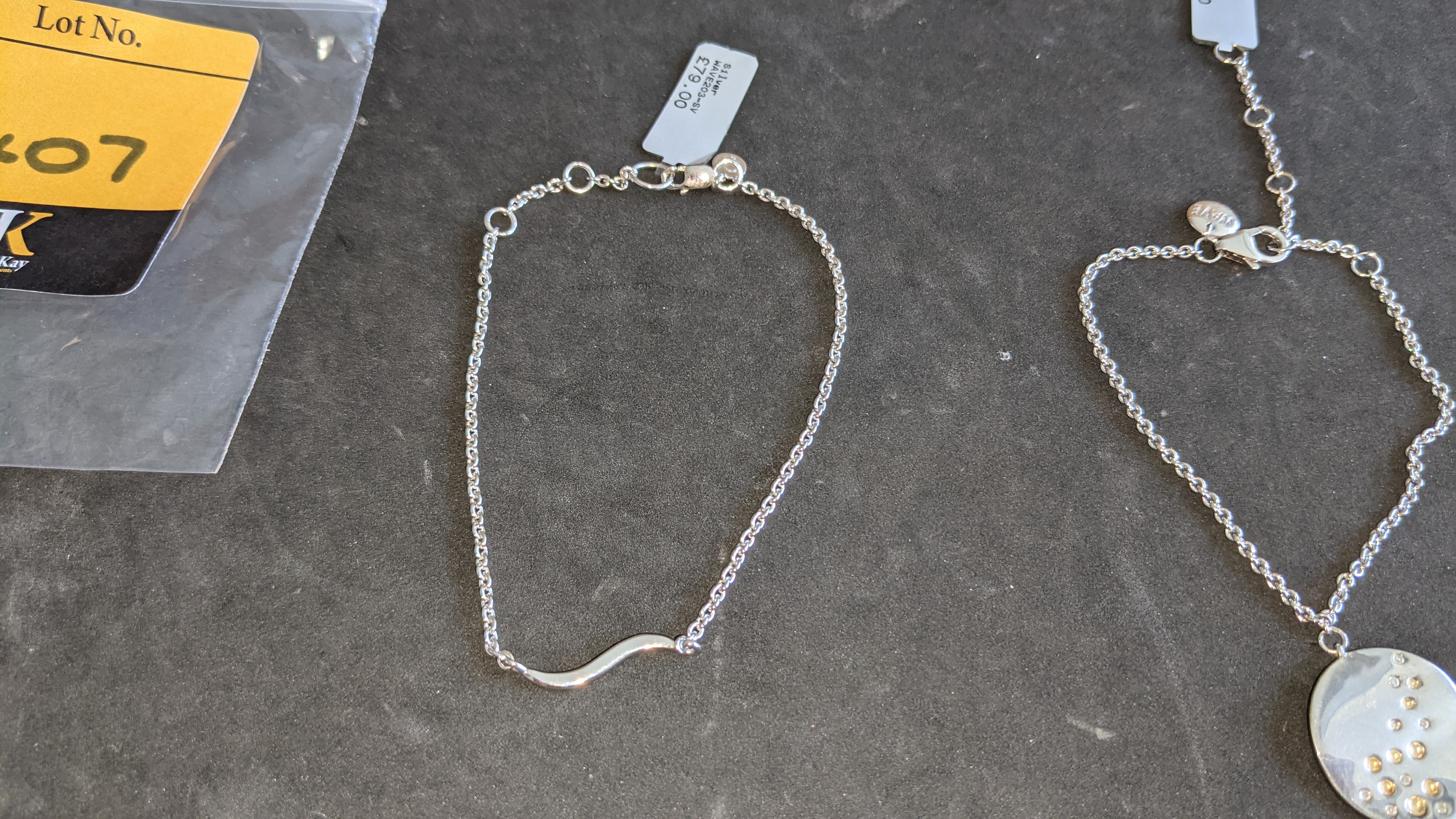 2 off assorted silver/silver & diamond bracelets, one with an RRP of £79 the other with an RRP of £1 - Image 3 of 12