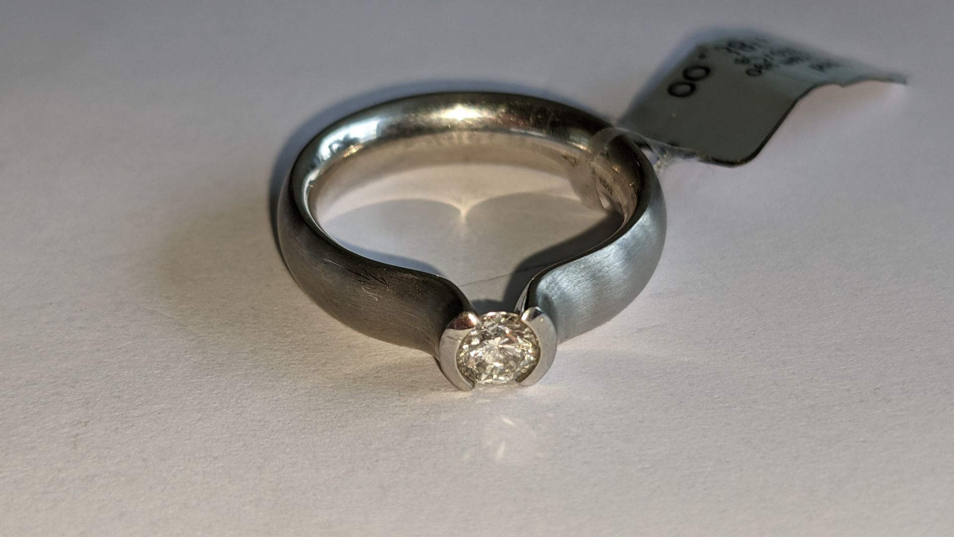 Platinum 950 diamond ring with 0.36ct GH/VS brilliant cut diamond. RRP £3,788 - Image 7 of 14