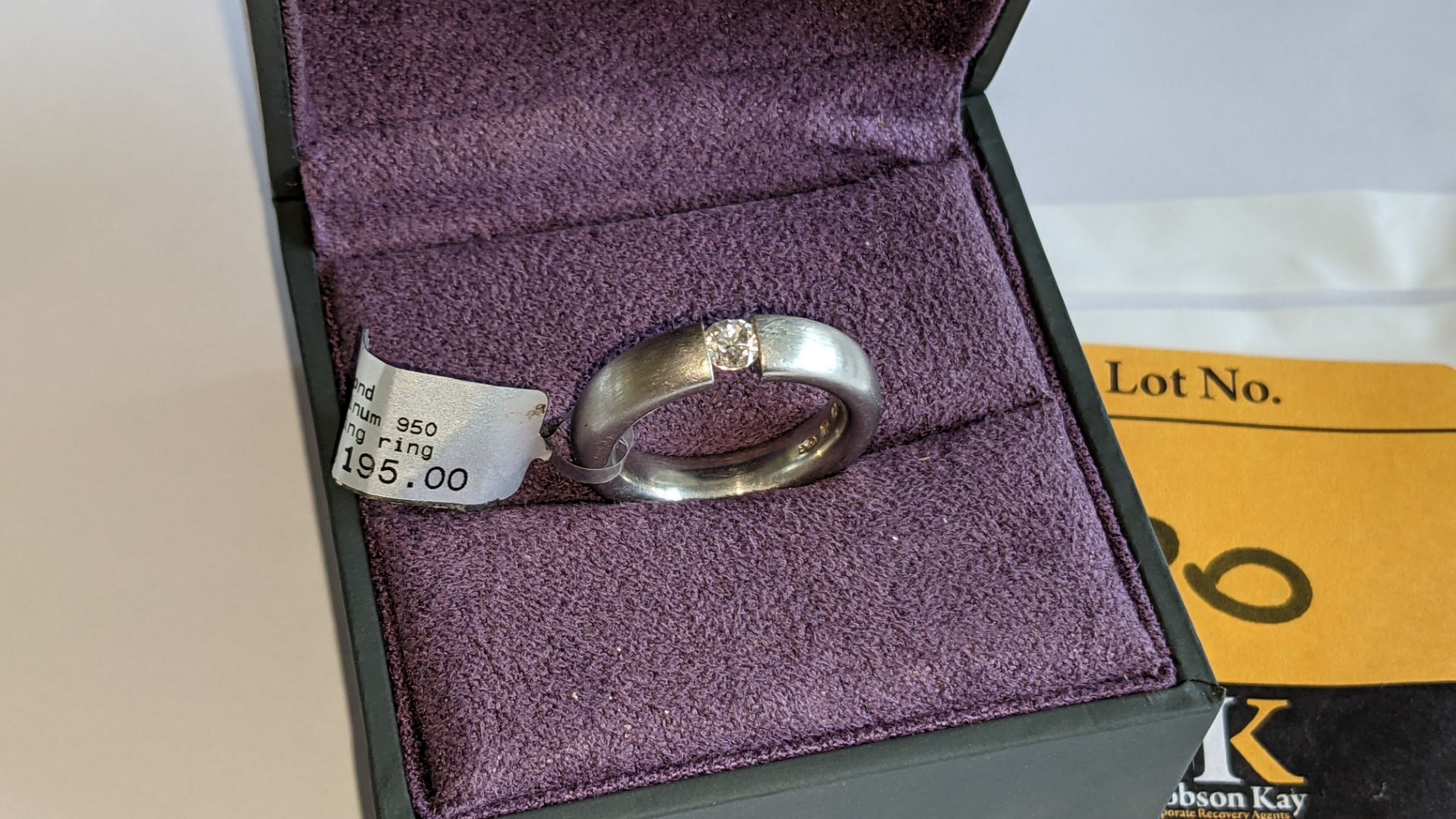 Platinum 950 ring with tension mounted diamond. RRP £3,195 - Image 14 of 14