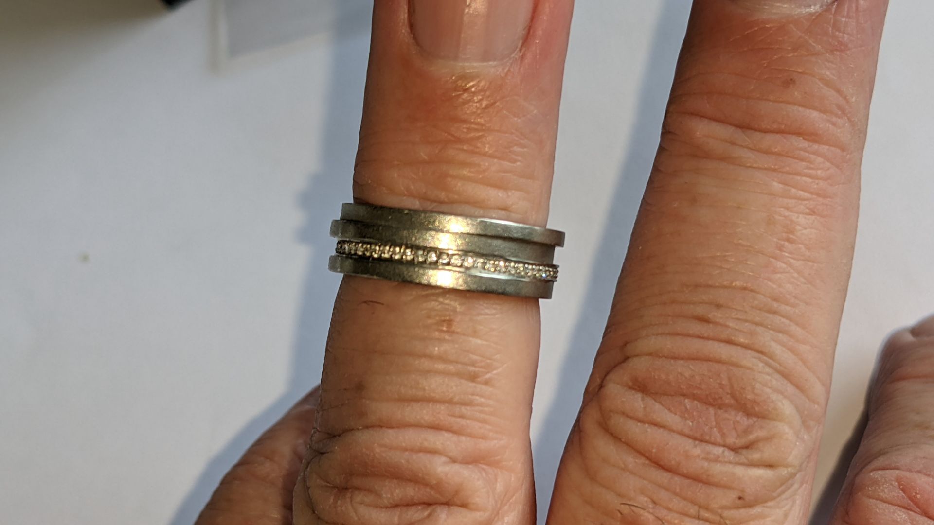 Platinum 950 ring with diamonds set all the way round RRP £3,250 - Image 11 of 15