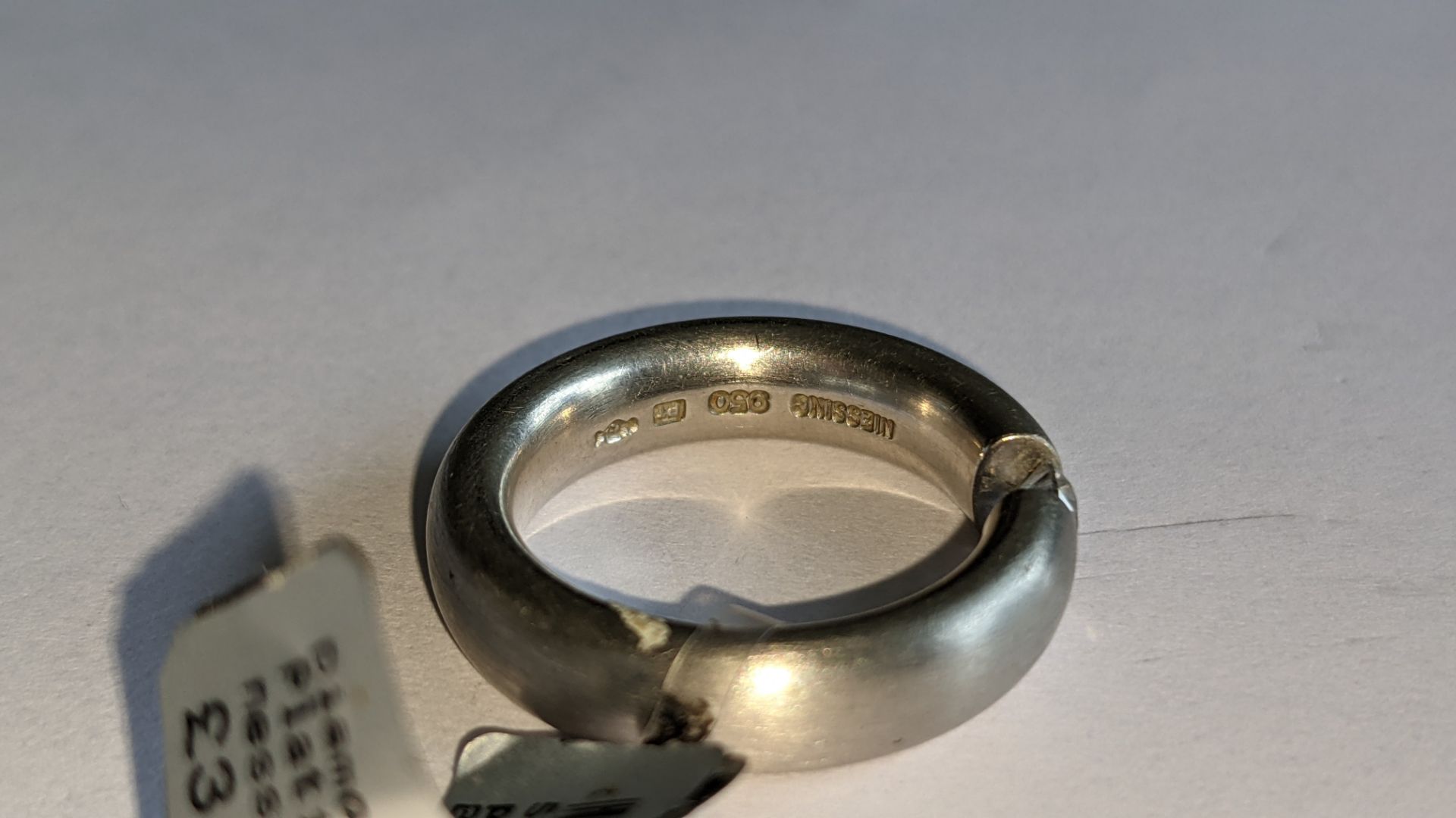 Platinum 950 ring with tension mounted diamond. RRP £3,195 - Image 4 of 14