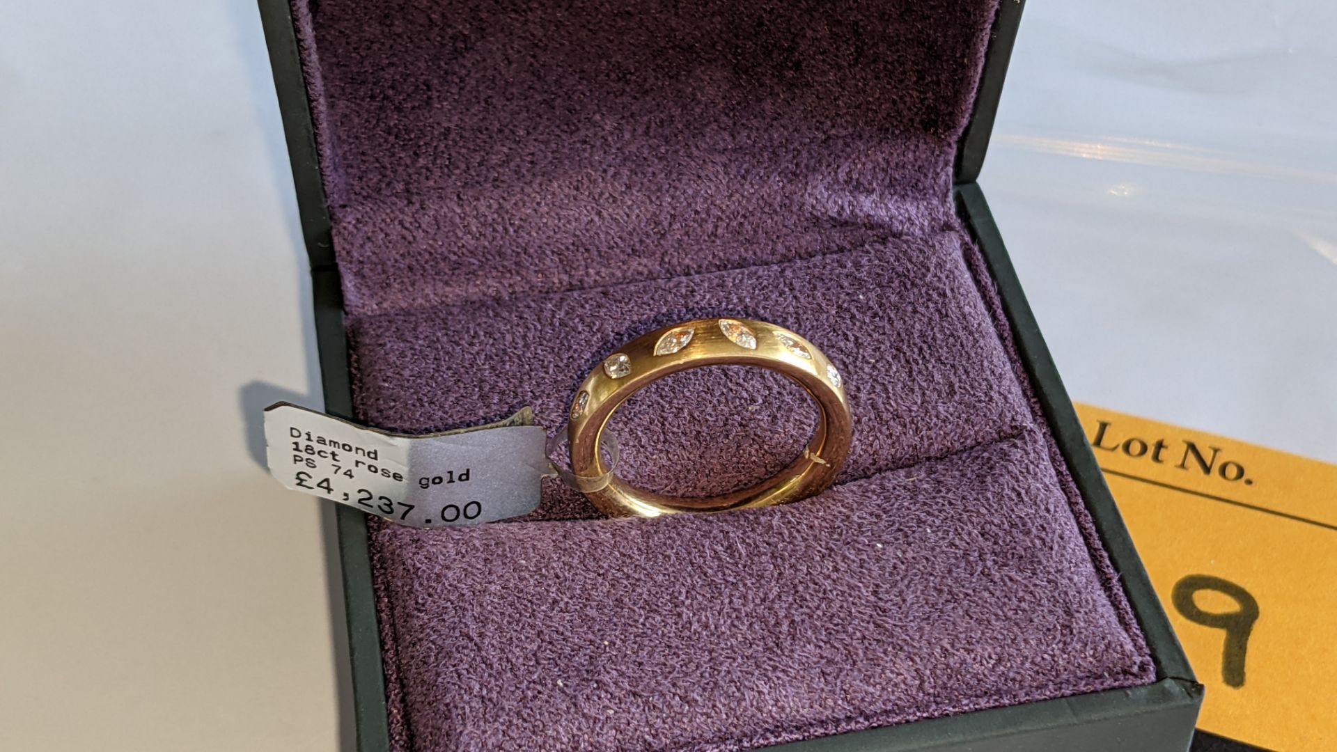 18ct rose gold & diamond ring with 0.75ct (G/VS1) total carat weight. RRP £4,237 - Image 3 of 17