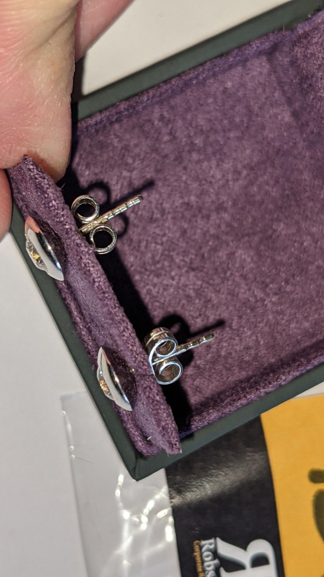 Pair of 18ct white gold & diamond earrings with total ctw of 0.75ct. RRP £2,428 - Image 12 of 12