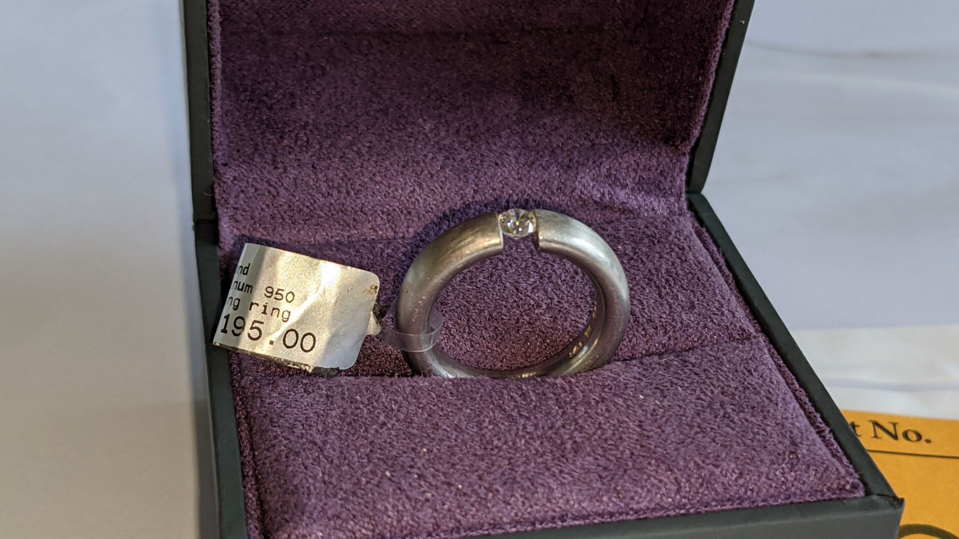 Platinum 950 ring with tension mounted diamond. RRP £3,195 - Image 12 of 14