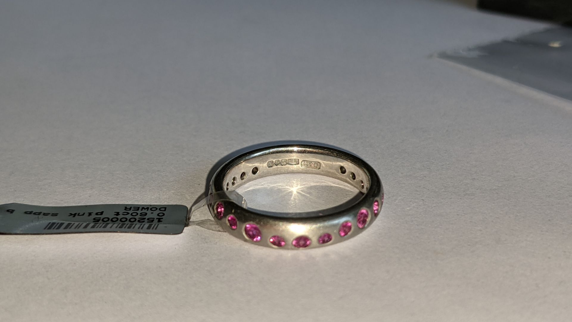 Platinum 950 & 0.6ct pink sapphire ring RRP £2,597 - Image 7 of 15