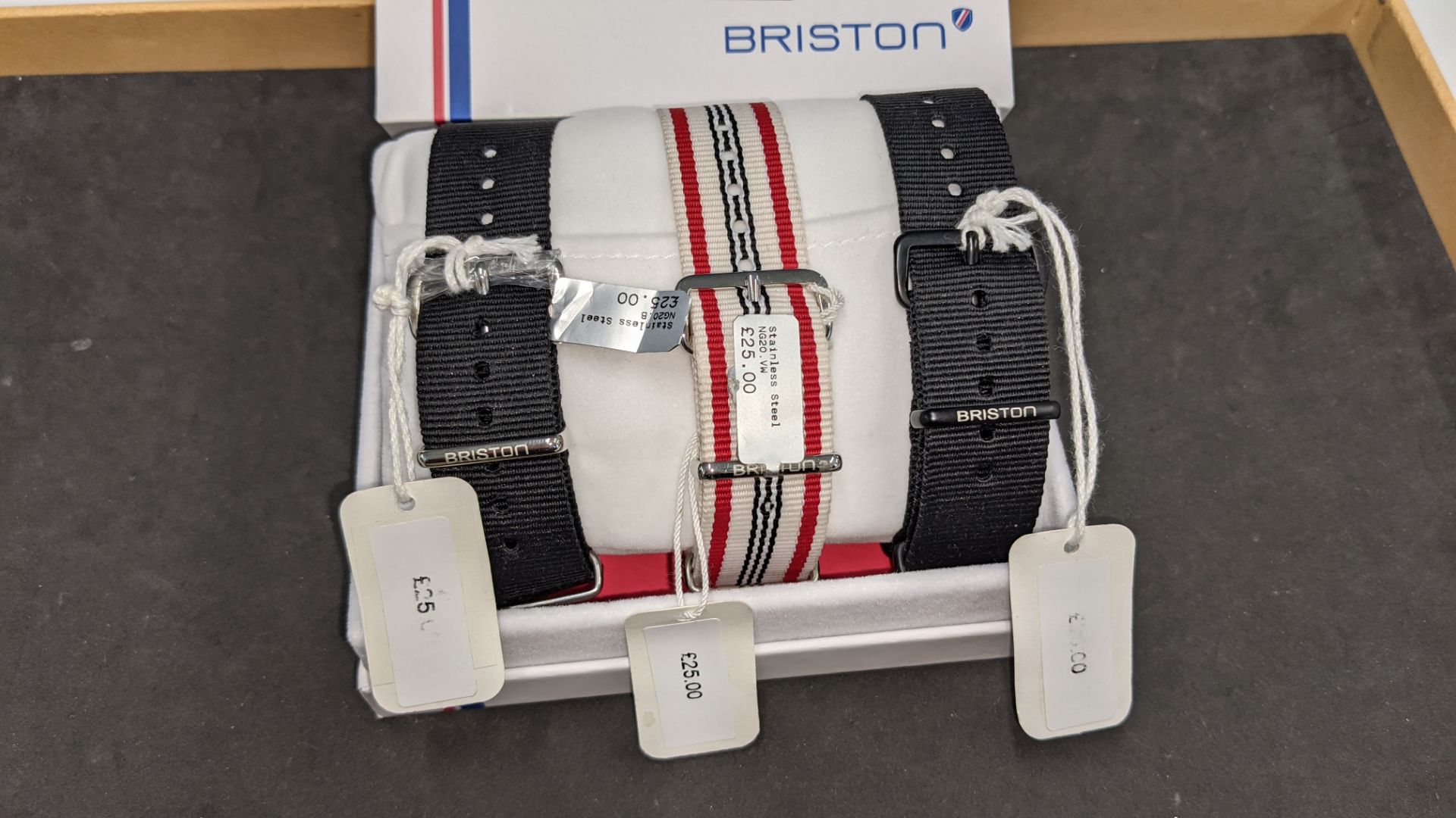 3 assorted Briston OEM replacement "NATO" watchstraps. Retail price appears to be £25 per strap. One - Image 4 of 10