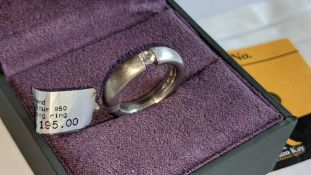 Platinum 950 ring with tension mounted diamond. RRP £3,195