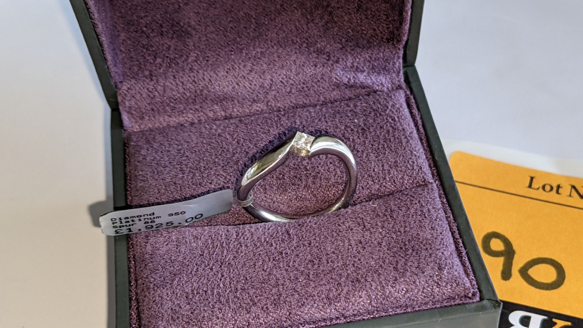 Platinum 950 & diamond ring with 0.17ct D/IF diamond. RRP £1,925 - Image 3 of 15