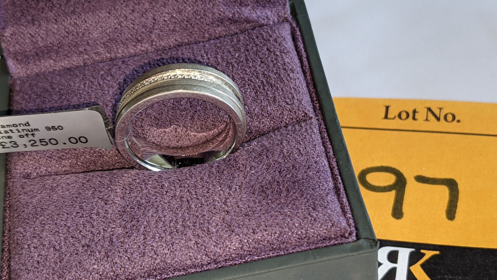 Platinum 950 ring with diamonds set all the way round RRP £3,250 - Image 13 of 15