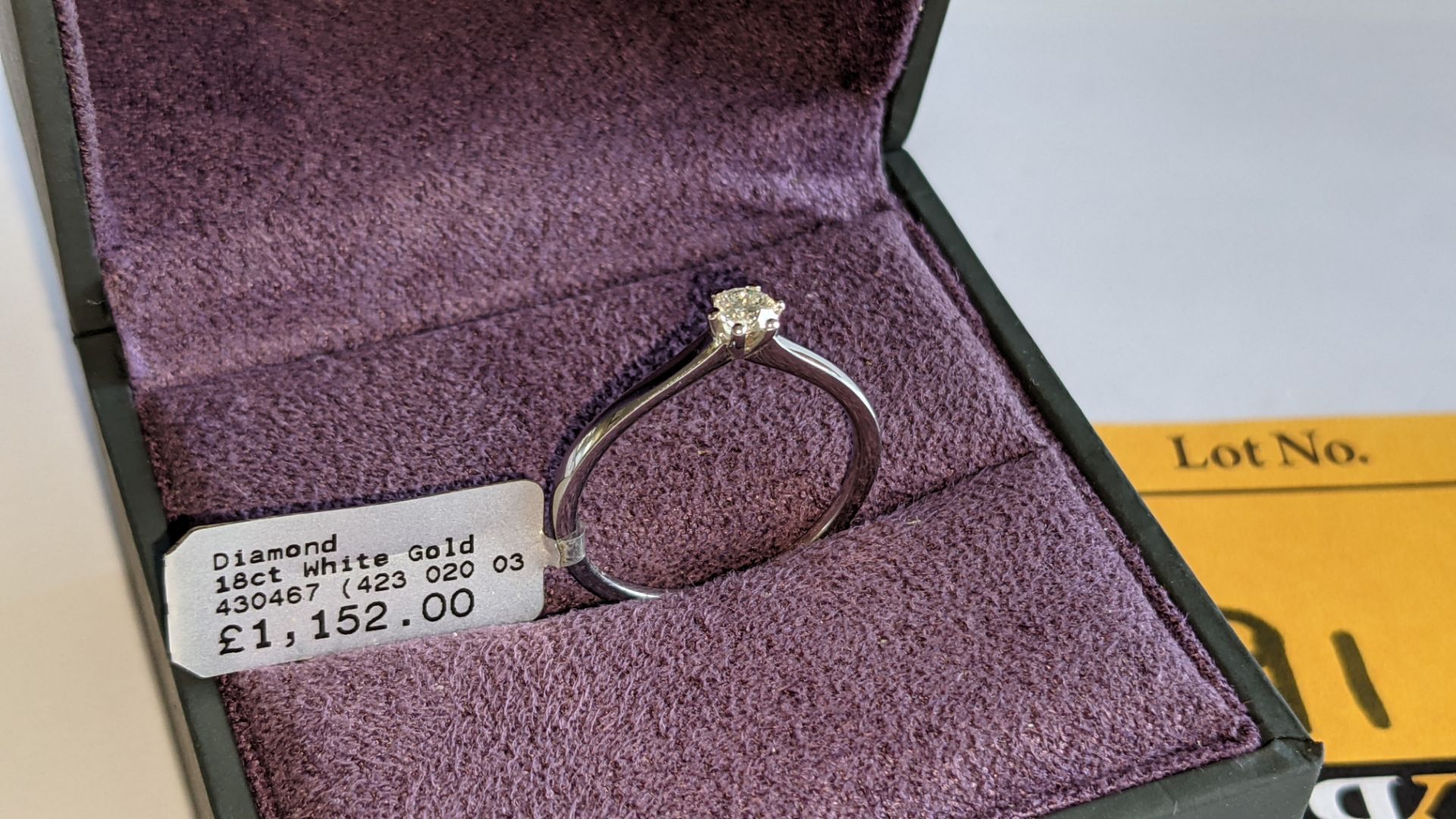 18ct white gold & diamond ring with 0.20ct G/Si brilliant cut diamond RRP £1,152 - Image 17 of 17