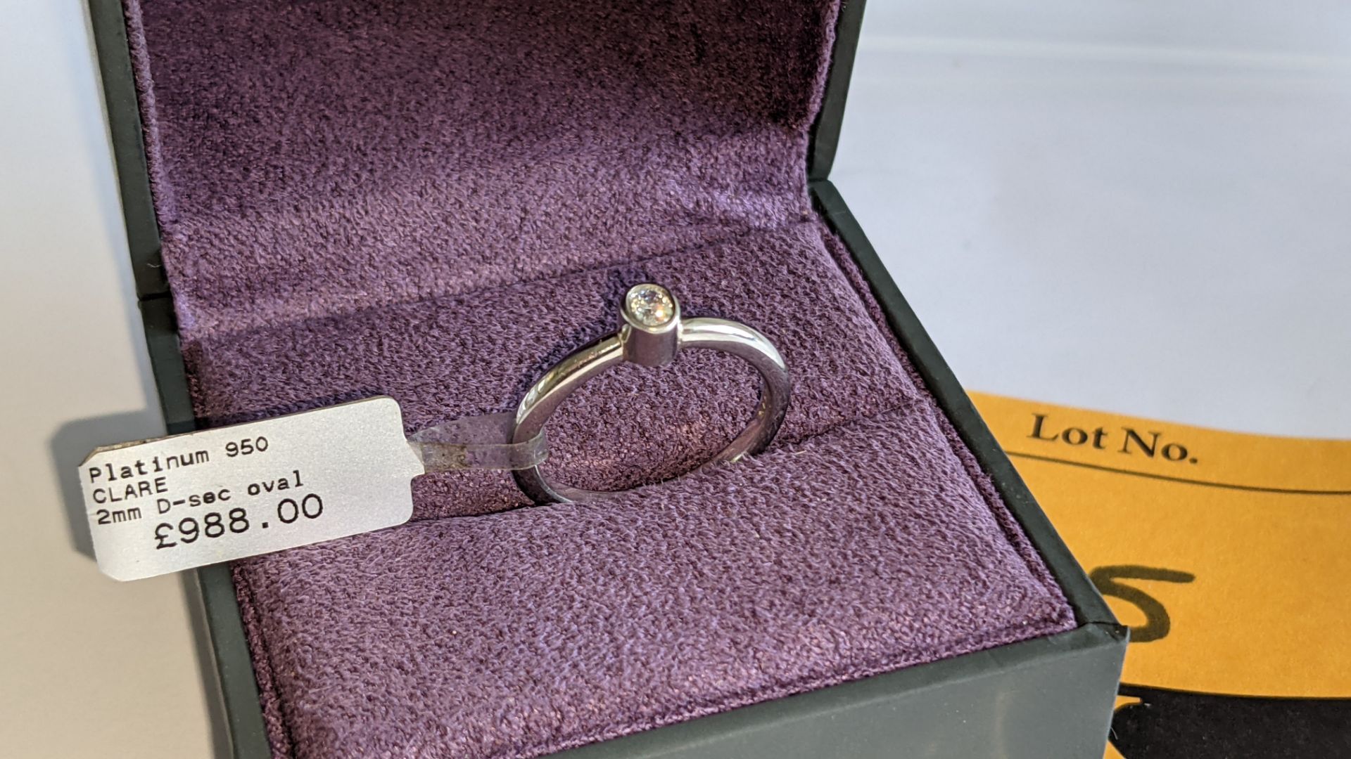 Platinum 950 & diamond ring with 0.15ct oval diamond RRP £988 - Image 3 of 14