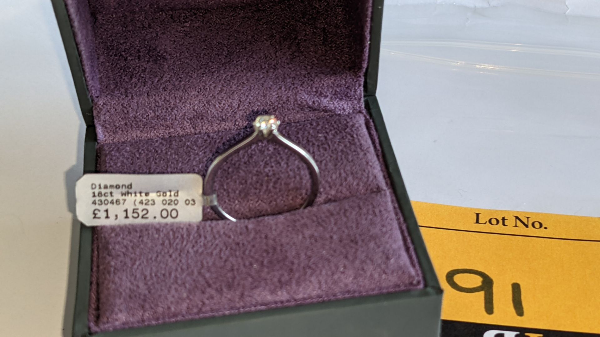 18ct white gold & diamond ring with 0.20ct G/Si brilliant cut diamond RRP £1,152 - Image 2 of 17