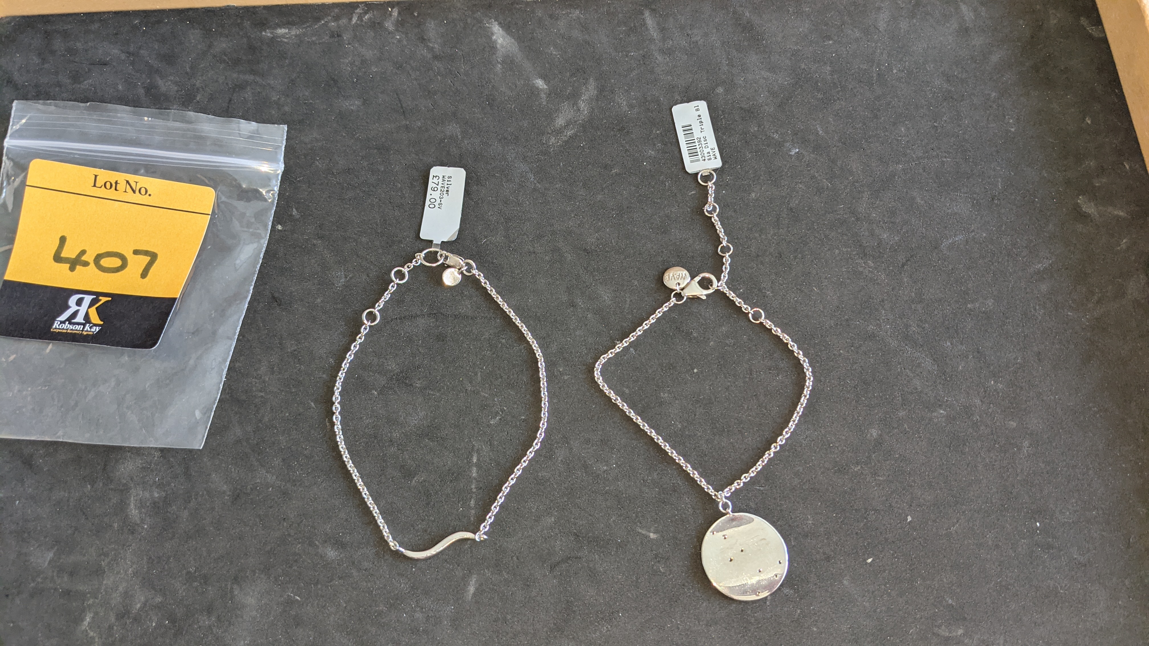 2 off assorted silver/silver & diamond bracelets, one with an RRP of £79 the other with an RRP of £1 - Image 12 of 12
